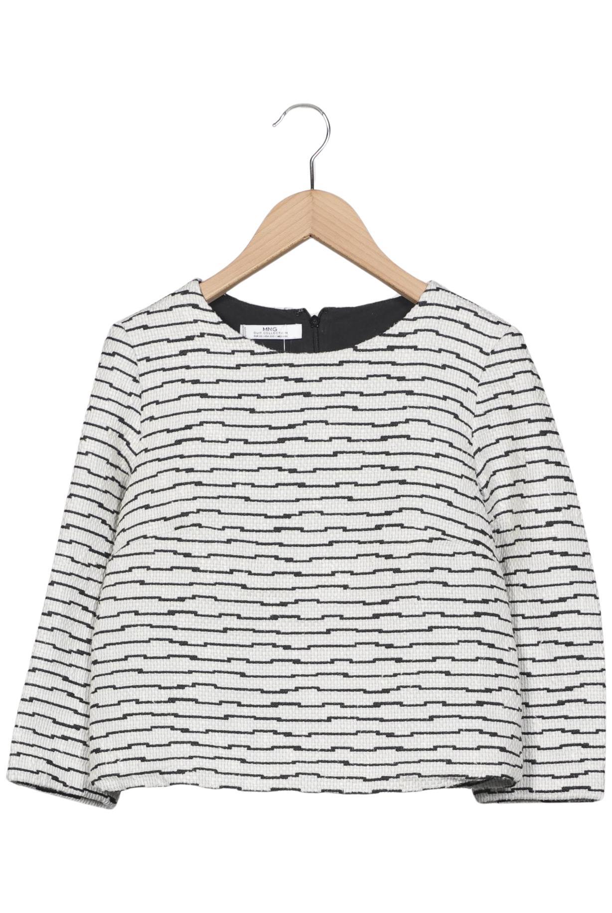 

Mango Damen Langarmshirt, weiß, Gr. 34