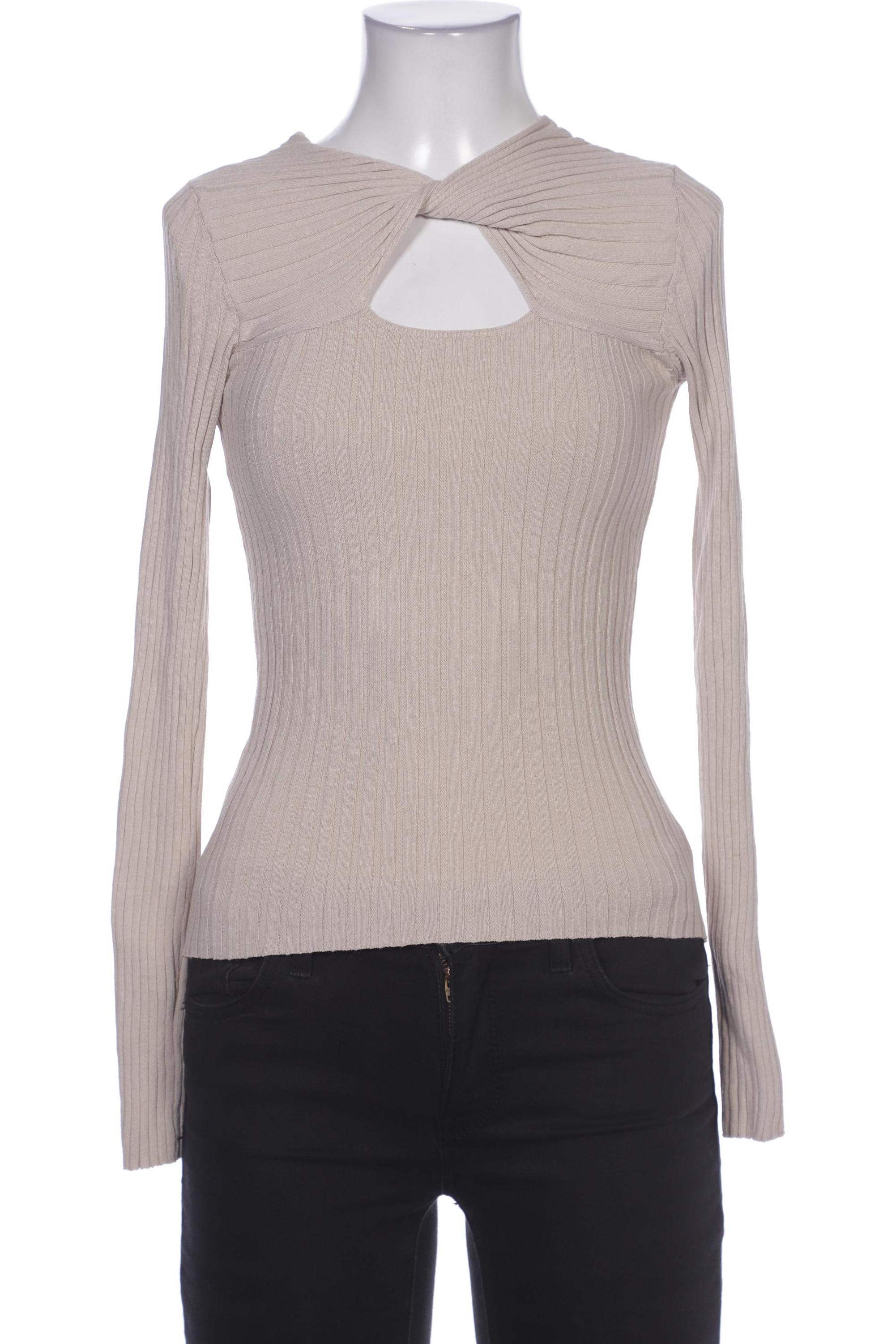 

Mango Damen Langarmshirt, beige, Gr. 34