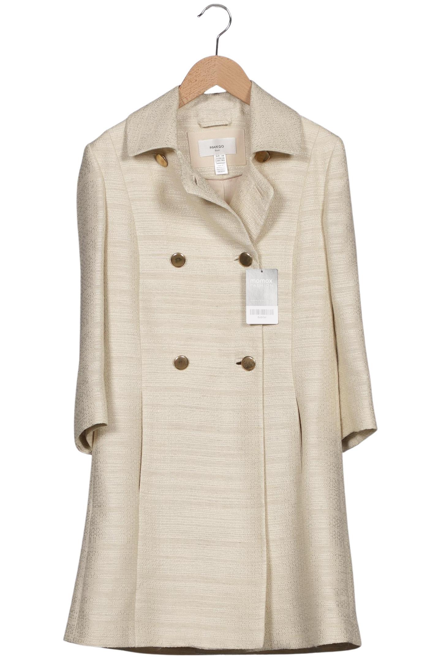 

Mango Damen Mantel, cremeweiß, Gr. 34