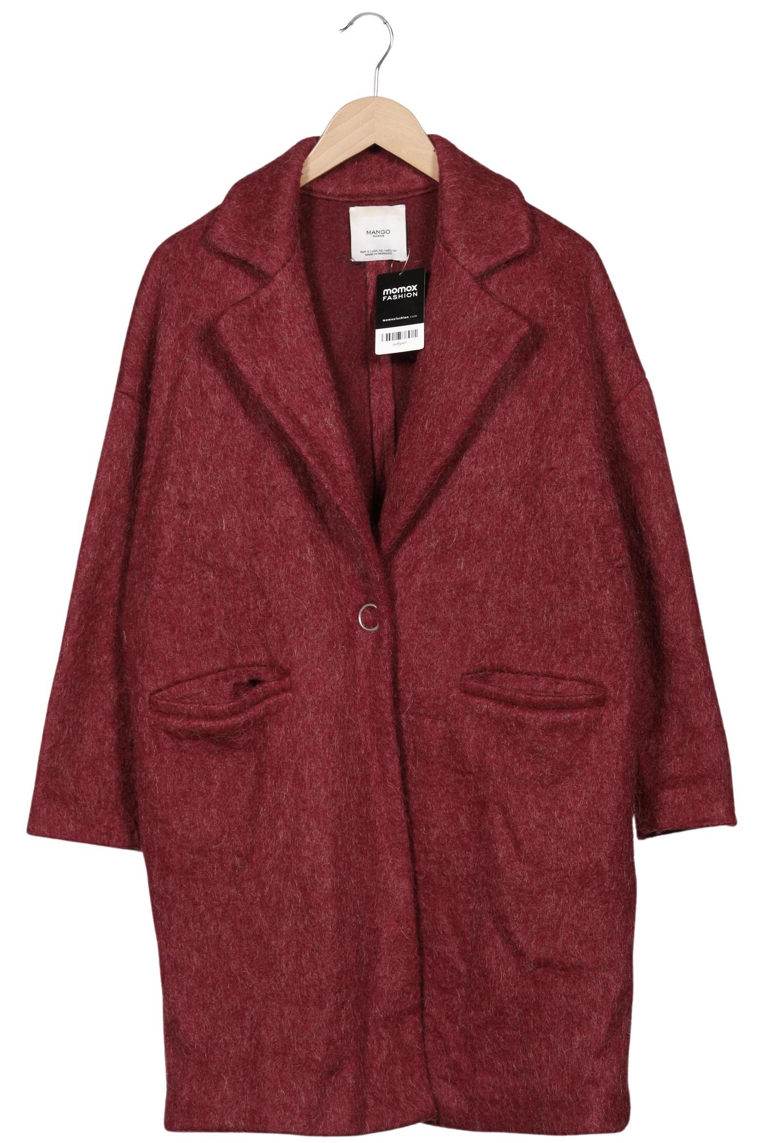 

Mango Damen Mantel, bordeaux, Gr. 36