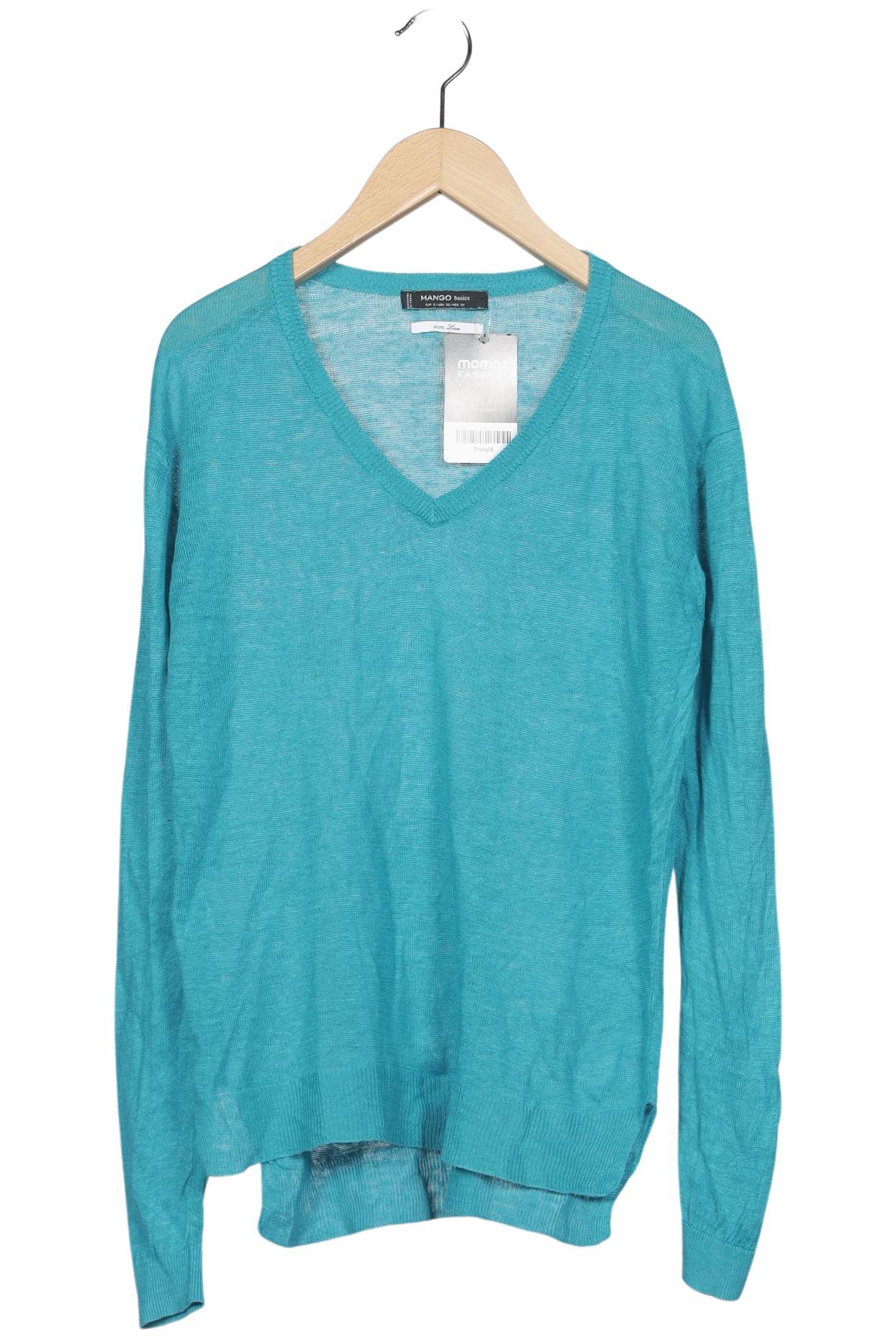 

Mango Damen Pullover, türkis, Gr. 36