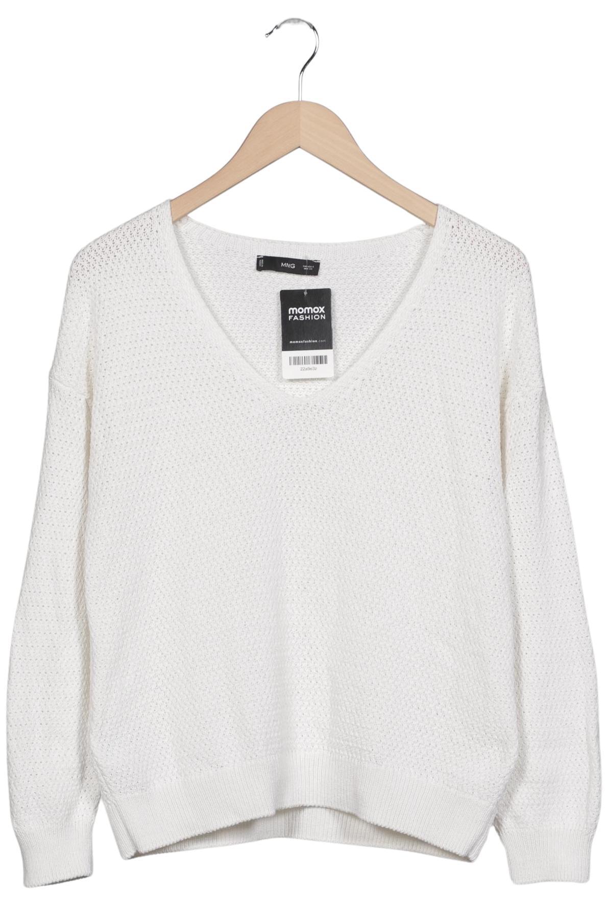 

Mango Damen Pullover, weiß, Gr. 36