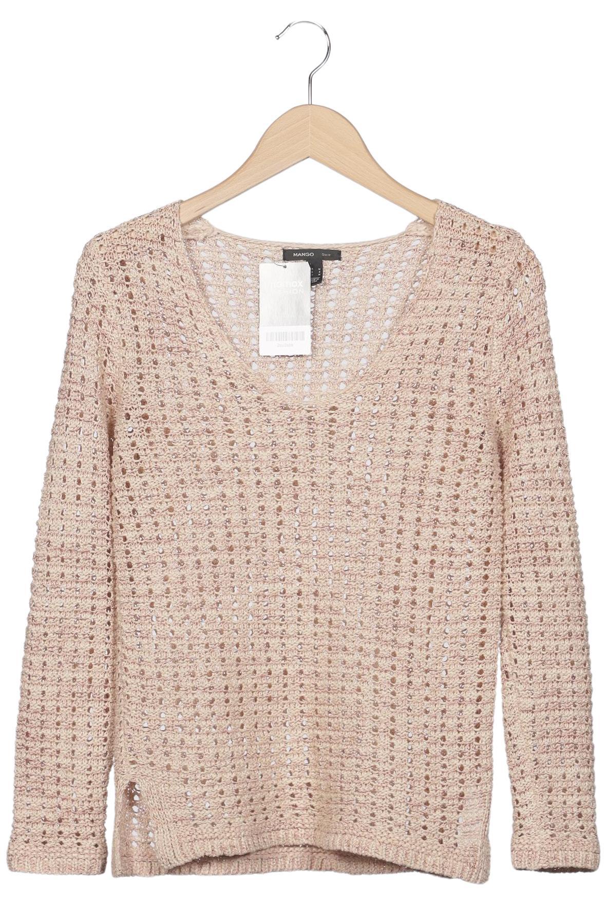 

Mango Damen Pullover, beige, Gr. 38