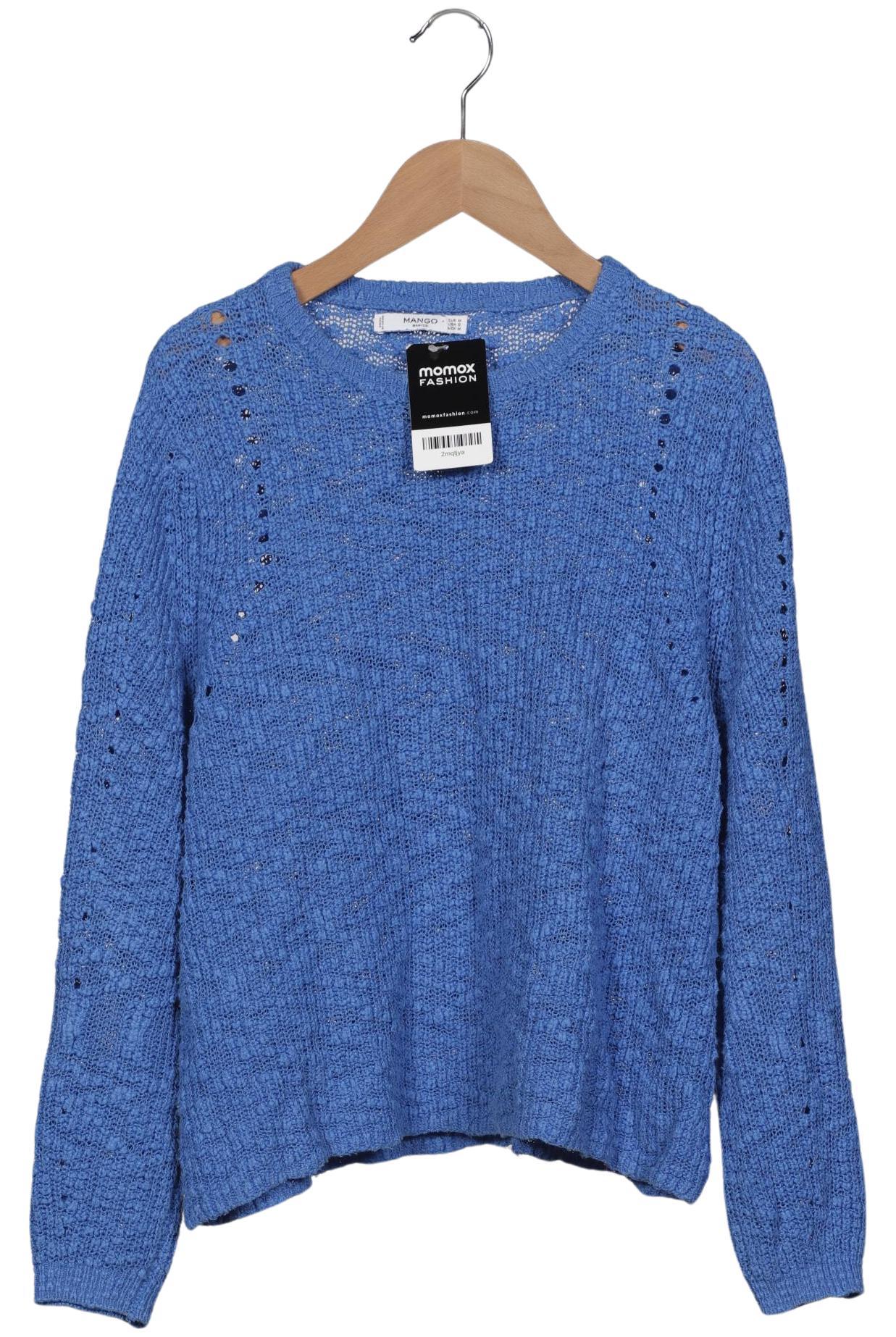 

Mango Damen Pullover, blau, Gr. 38