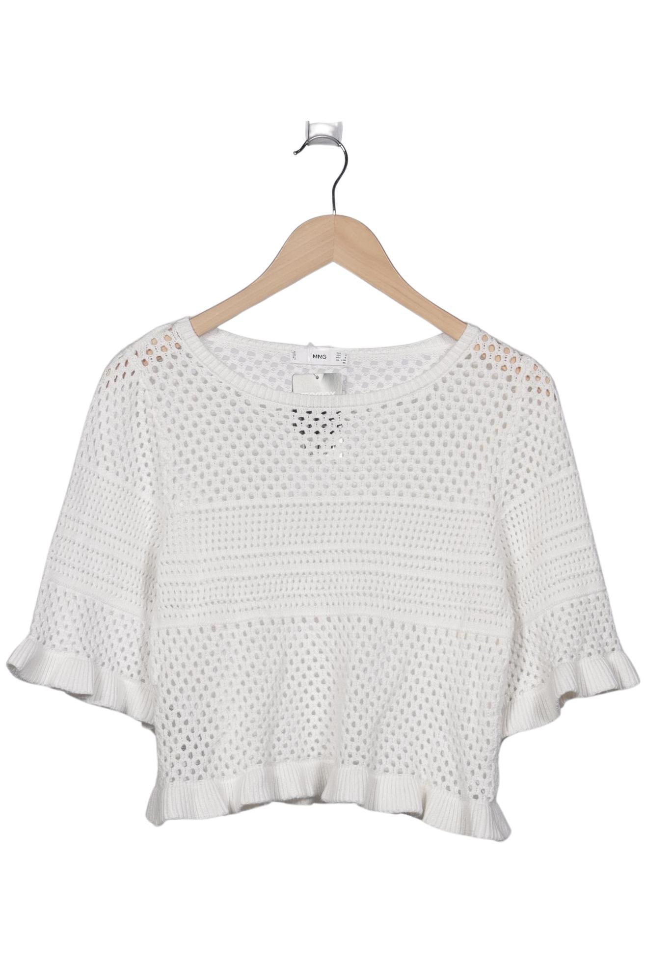 

Mango Damen Pullover, weiß, Gr. 38