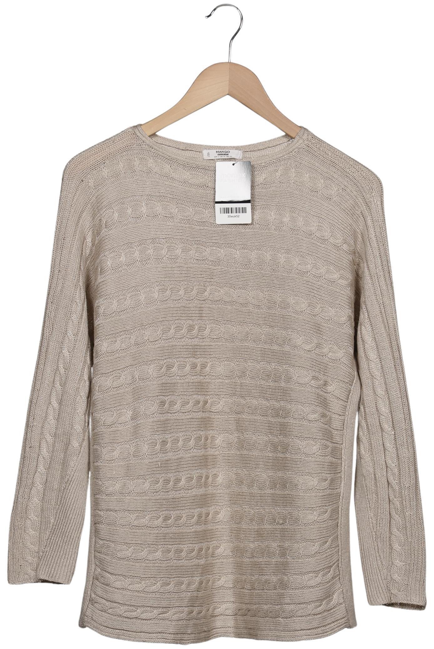

Mango Damen Pullover, beige, Gr. 36