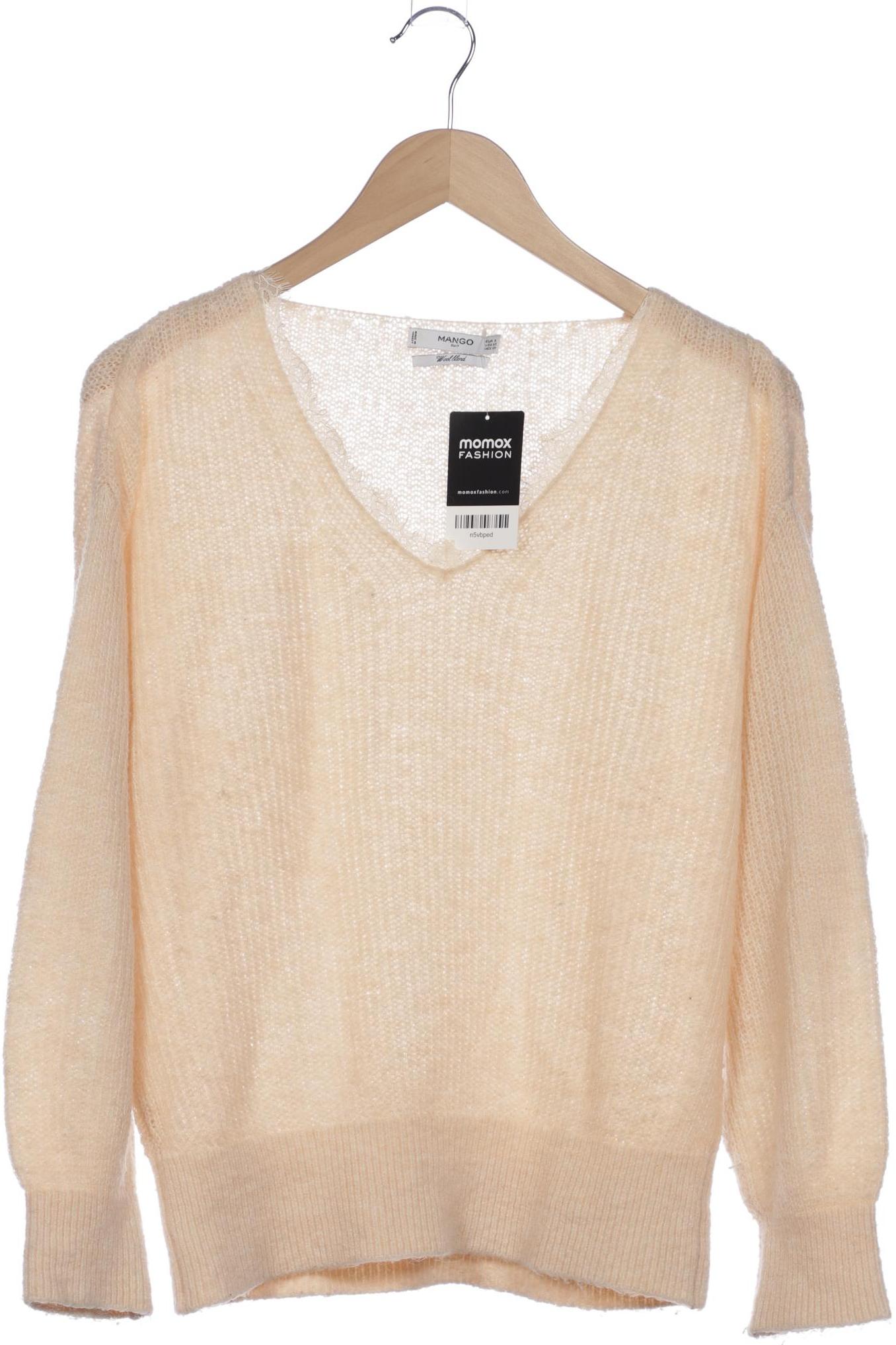 

Mango Damen Pullover, beige, Gr. 36