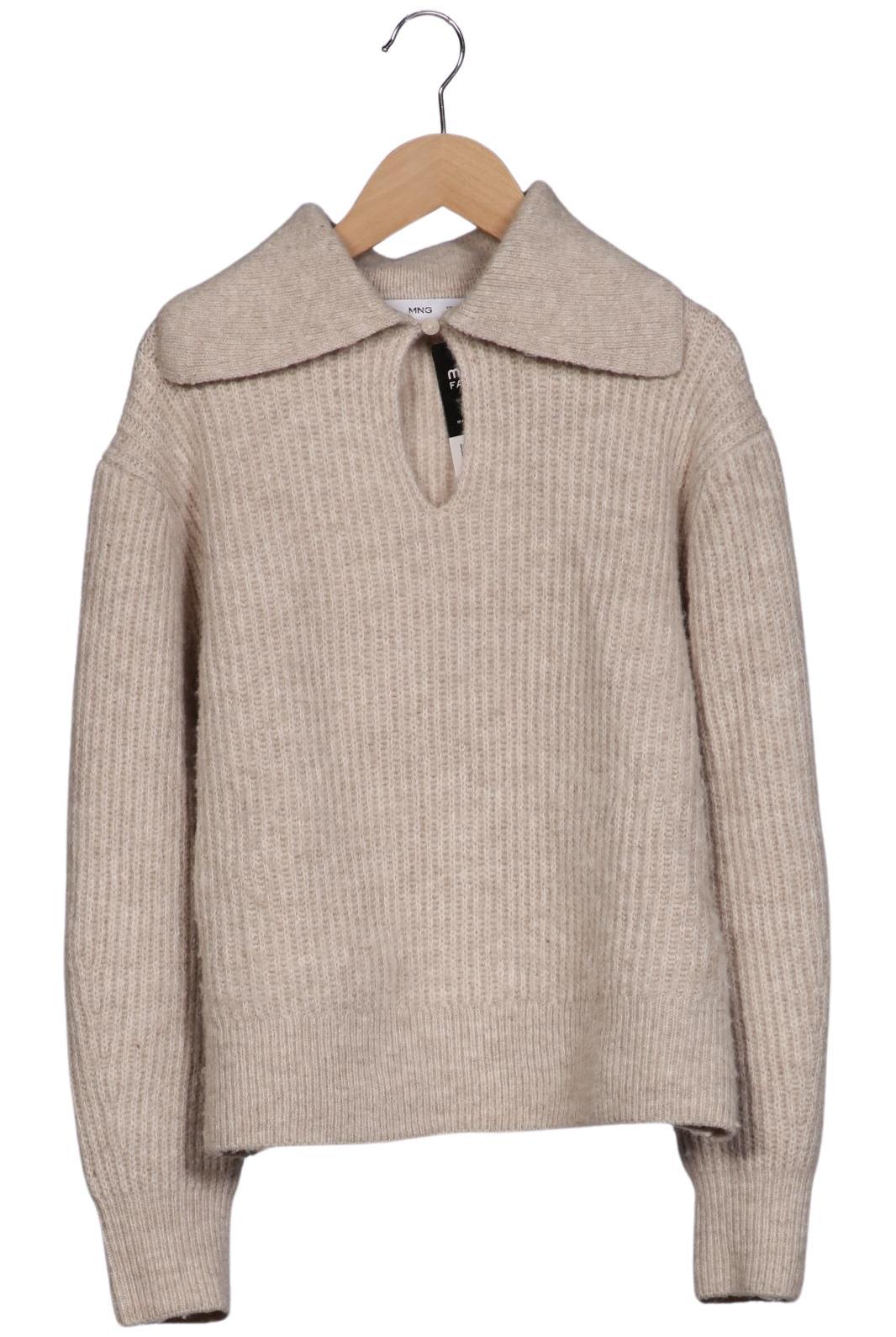 

Mango Damen Pullover, beige, Gr. 36