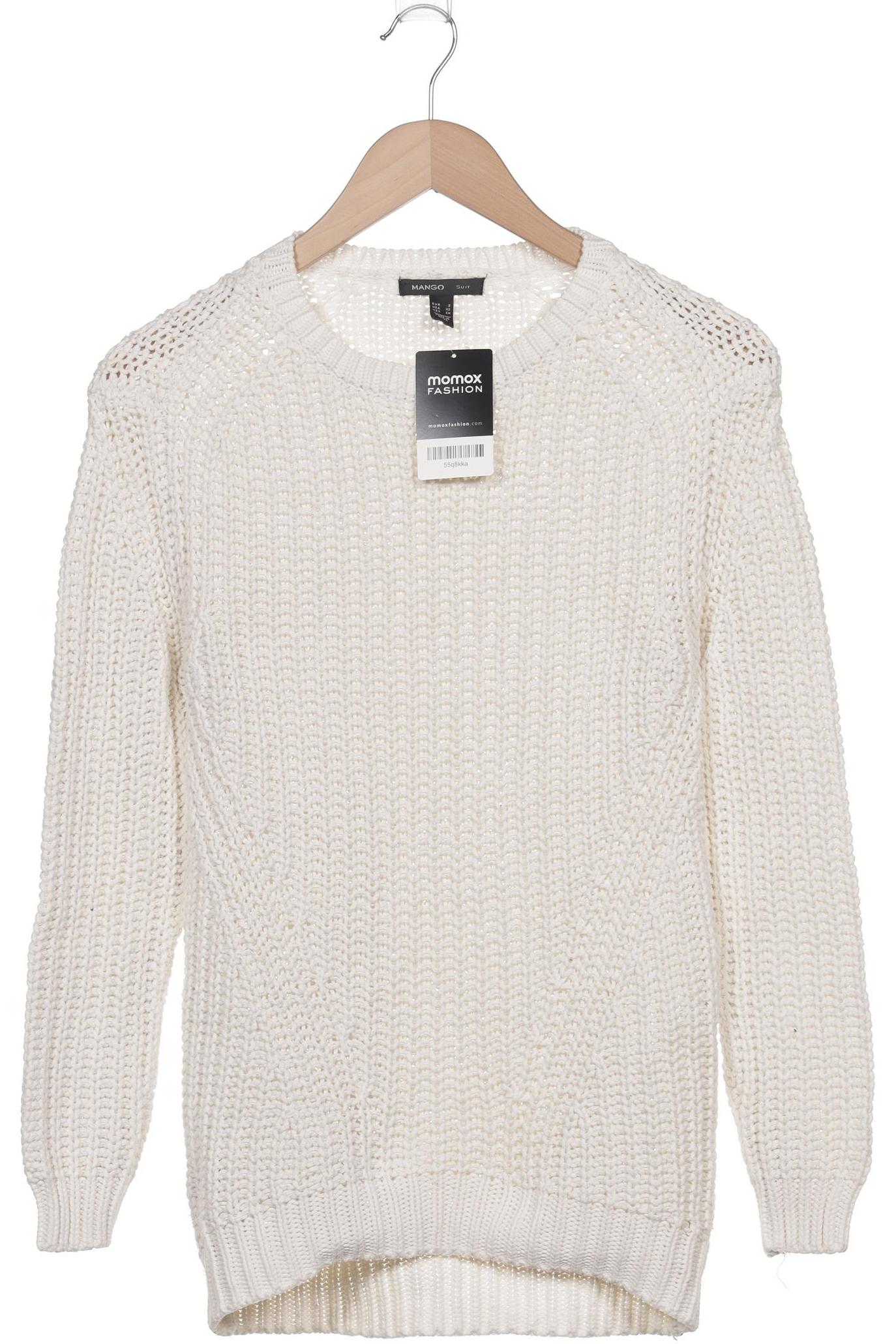 

Mango Damen Pullover, weiß, Gr. 36
