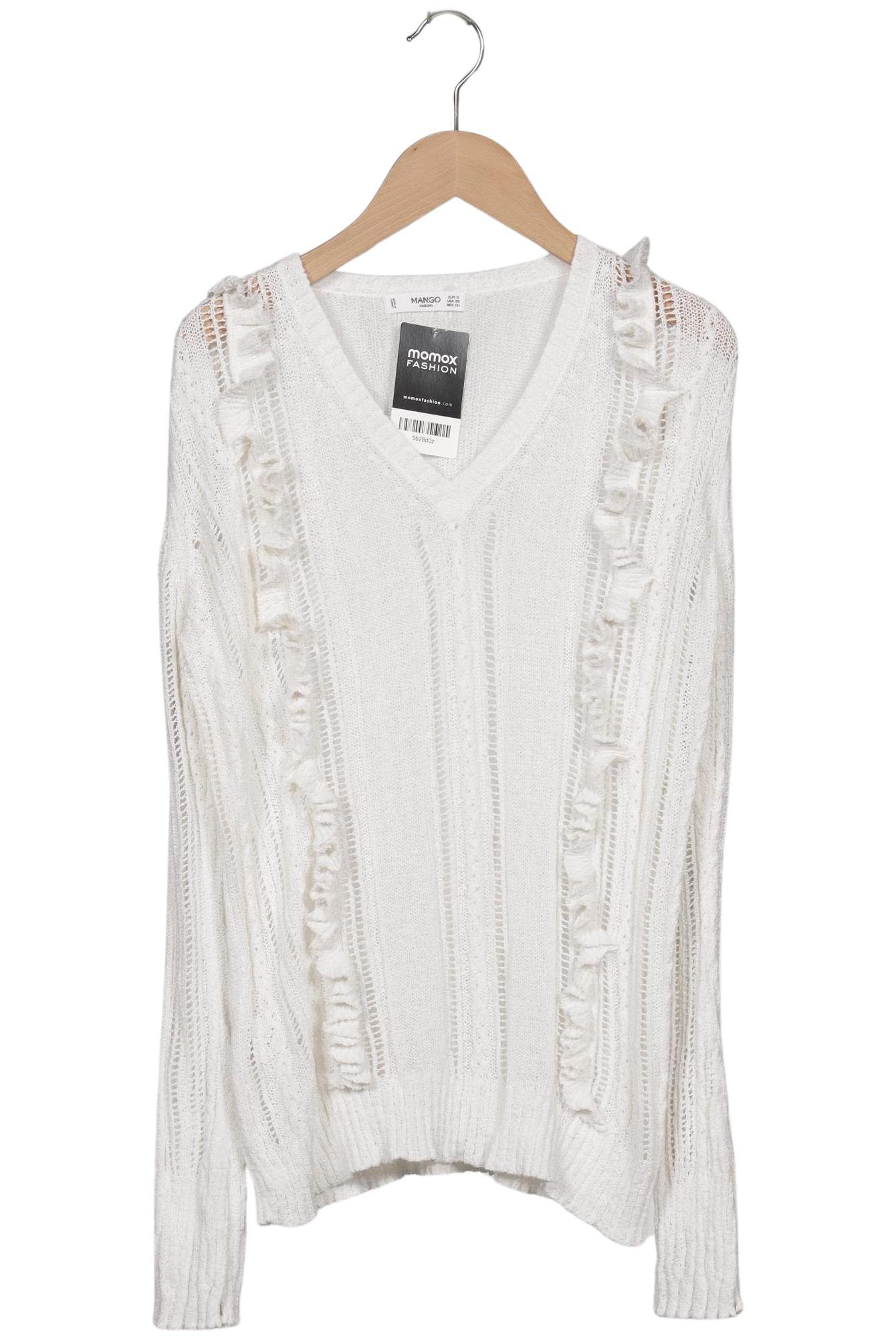 

Mango Damen Pullover, weiß, Gr. 36