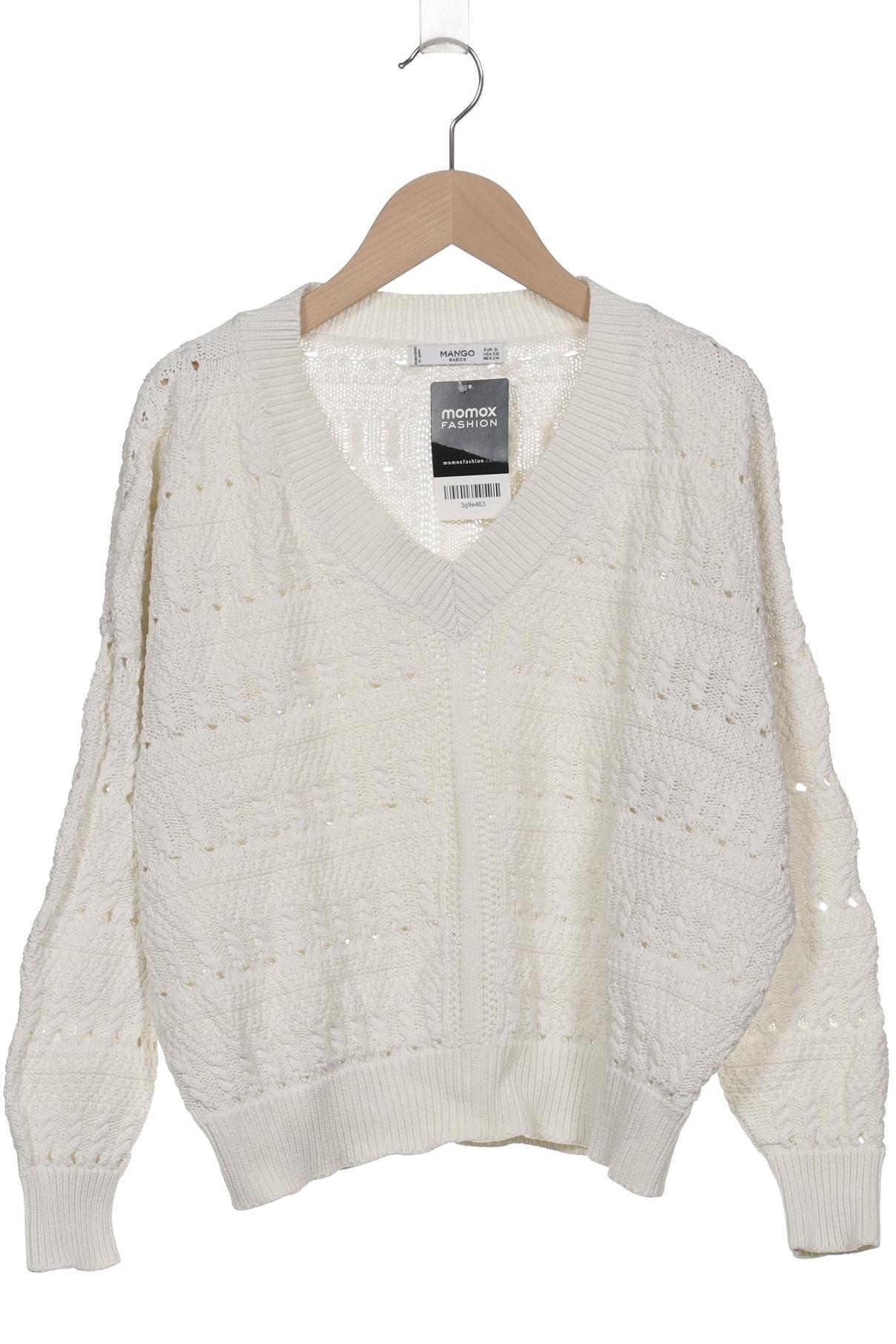 

Mango Damen Pullover, weiß, Gr. 36