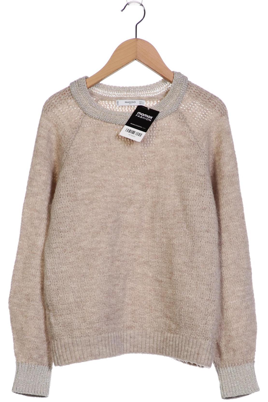 

Mango Damen Pullover, beige, Gr. 36