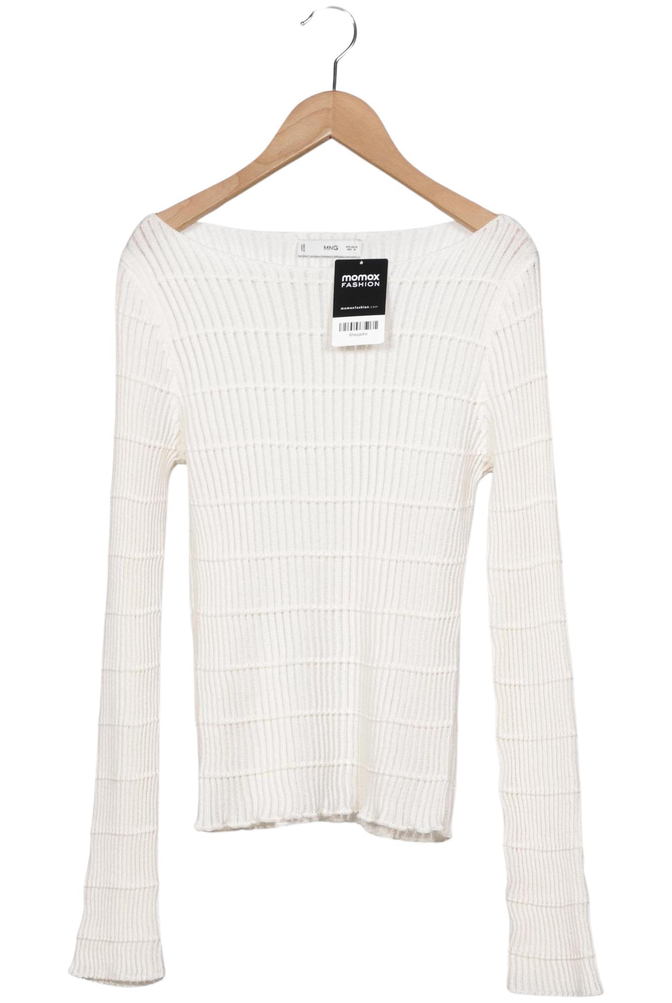 

Mango Damen Pullover, weiß, Gr. 38