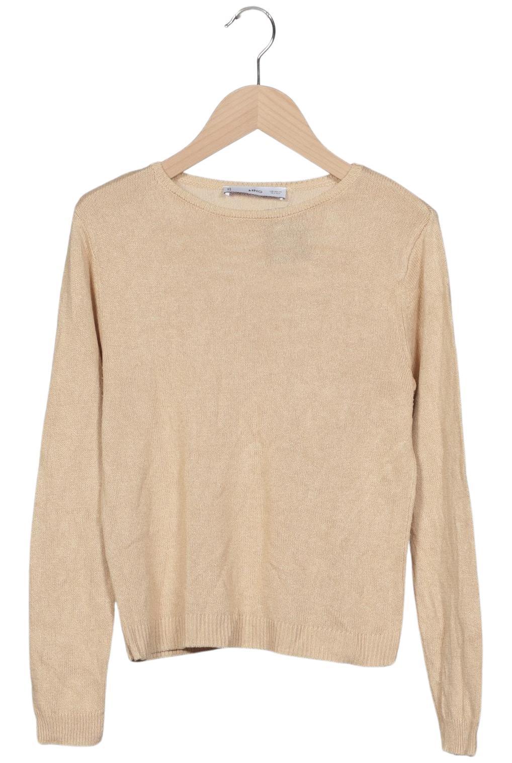 

Mango Damen Pullover, beige, Gr. 34