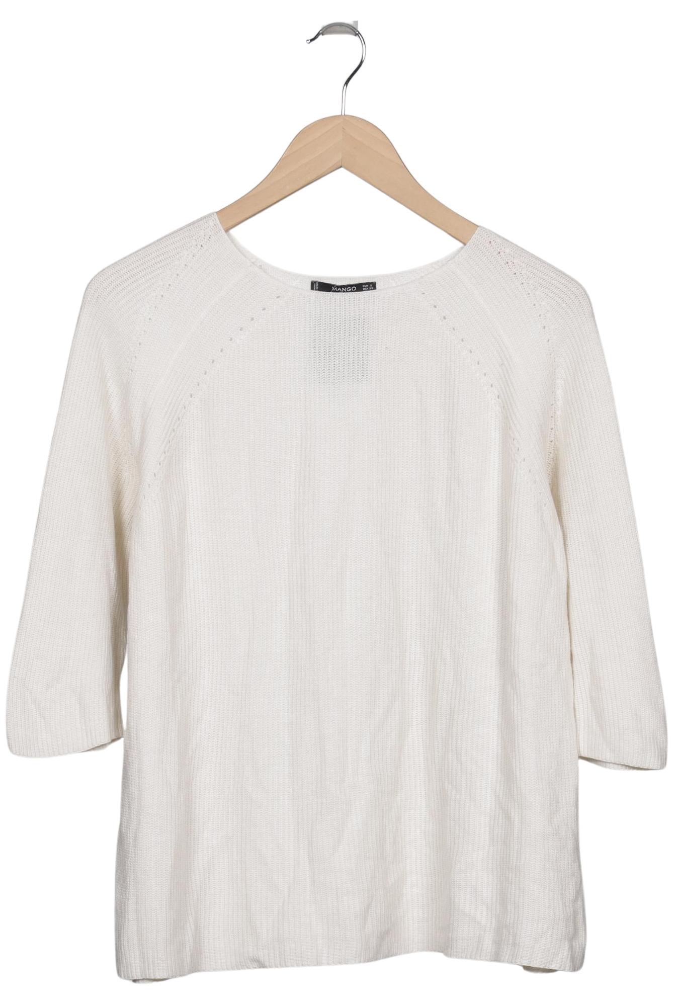 

Mango Damen Pullover, weiß, Gr. 36