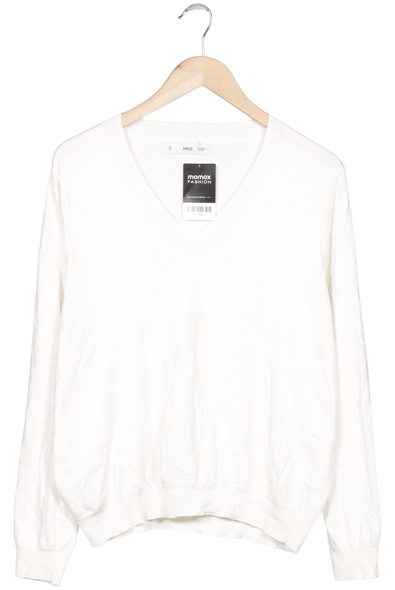 

Mango Damen Pullover, weiß, Gr. 44