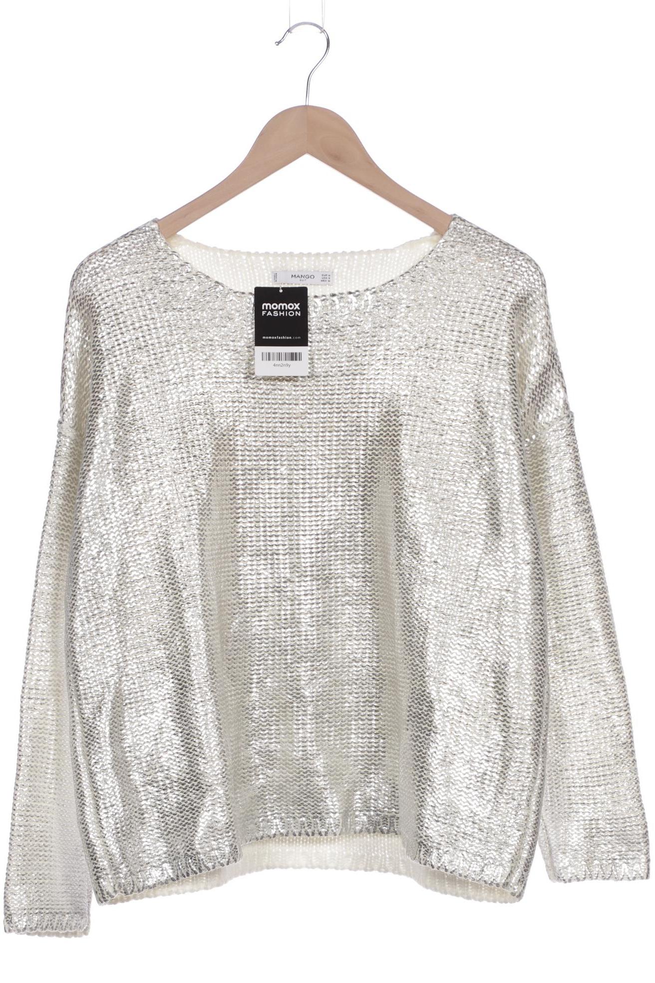 

Mango Damen Pullover, silber, Gr. 38