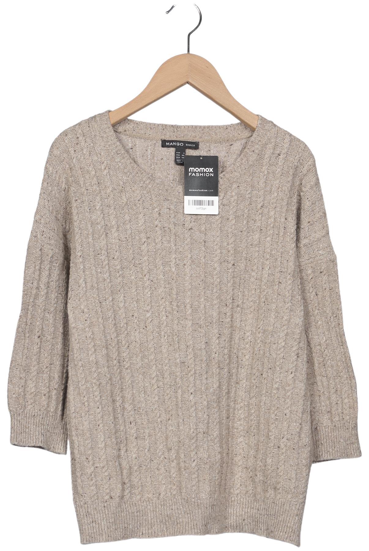 

Mango Damen Pullover, beige, Gr. 36