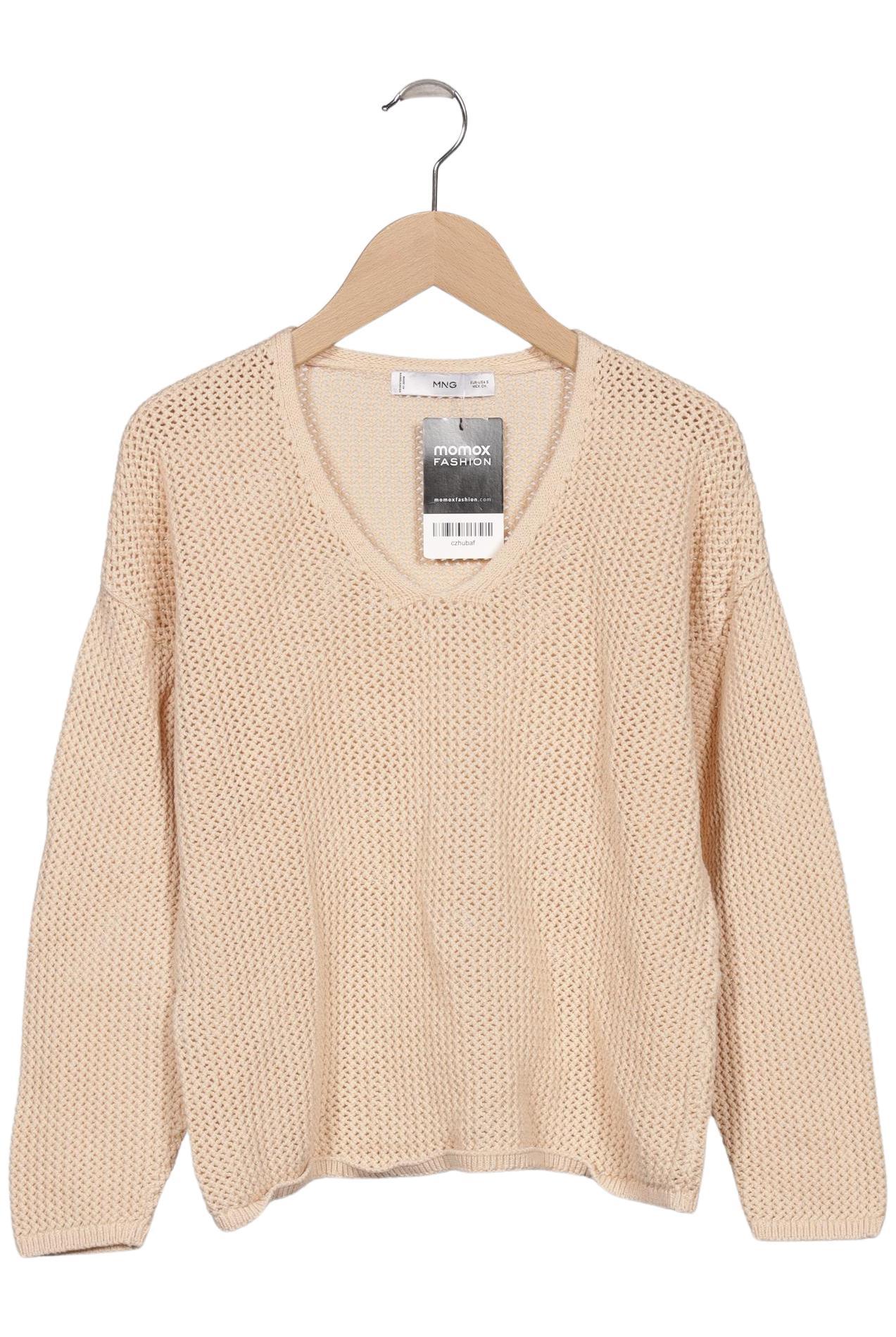 

Mango Damen Pullover, beige, Gr. 36