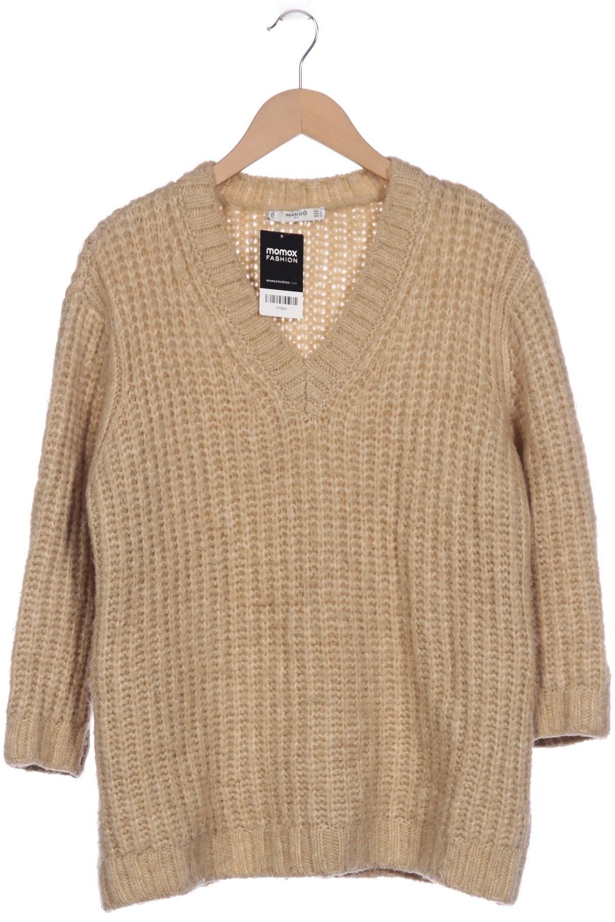 

Mango Damen Pullover, beige, Gr. 36