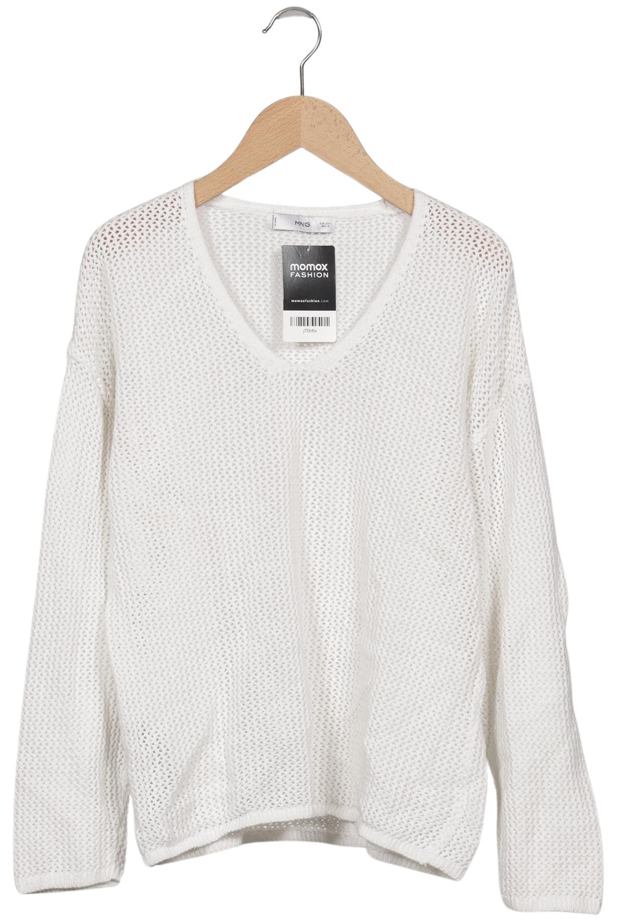 

Mango Damen Pullover, weiß, Gr. 42