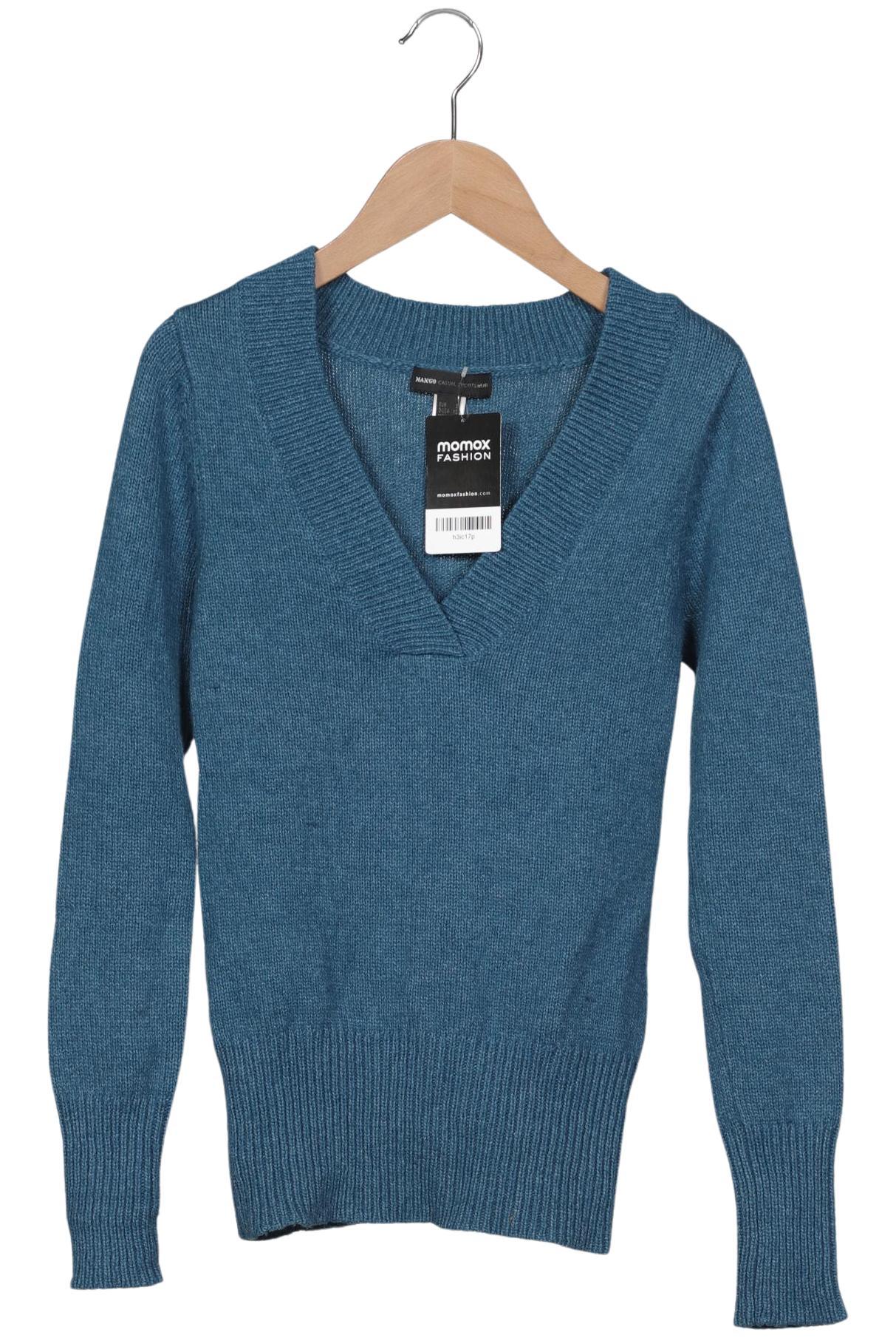 

Mango Damen Pullover, blau, Gr. 36