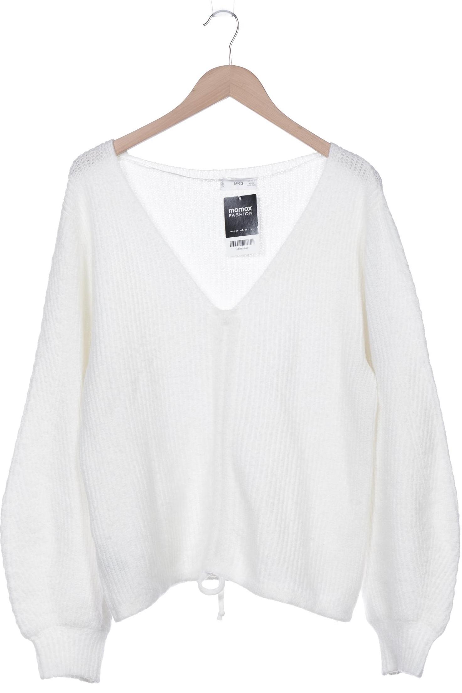 

Mango Damen Pullover, weiß, Gr. 44