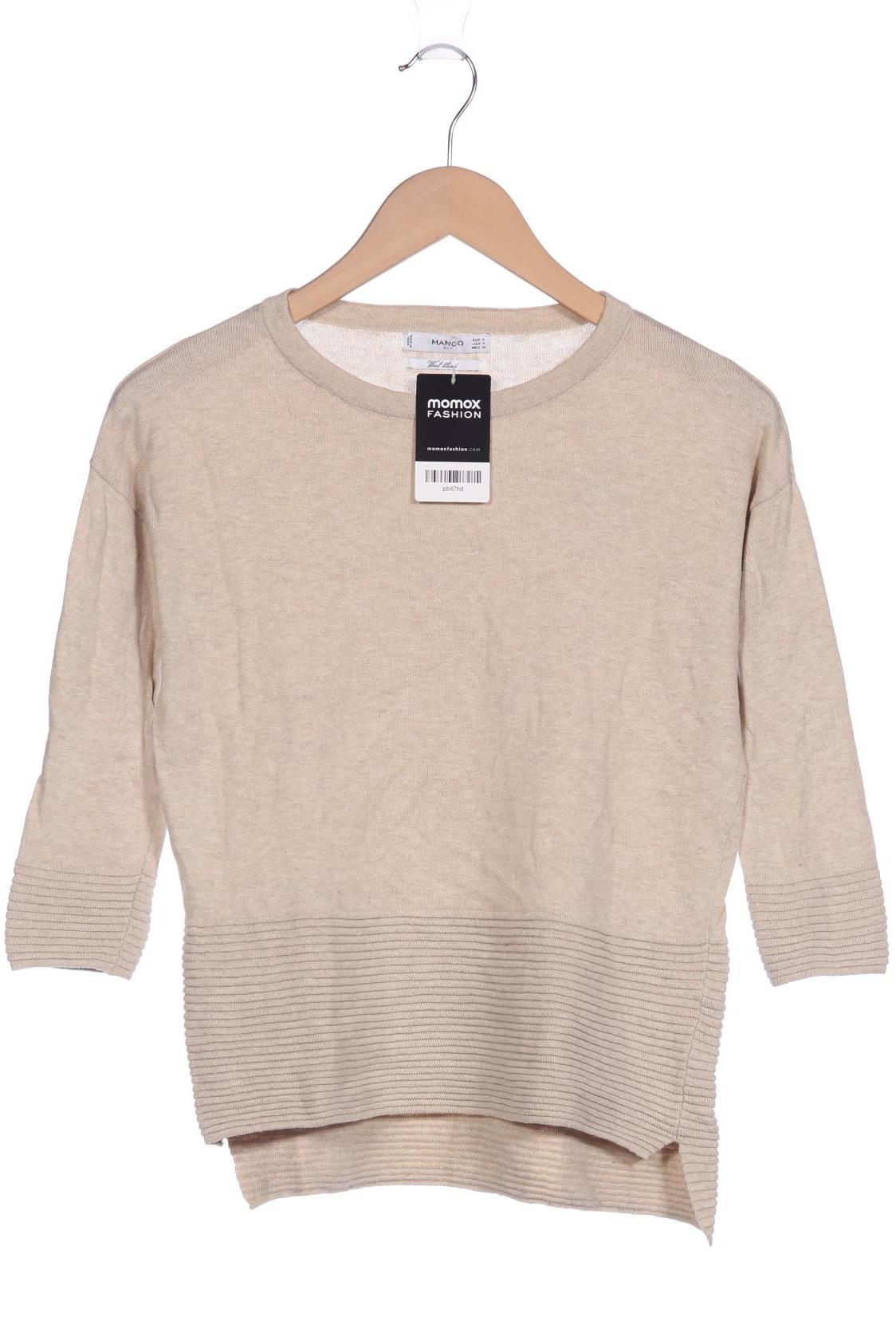 

Mango Damen Pullover, beige, Gr. 36