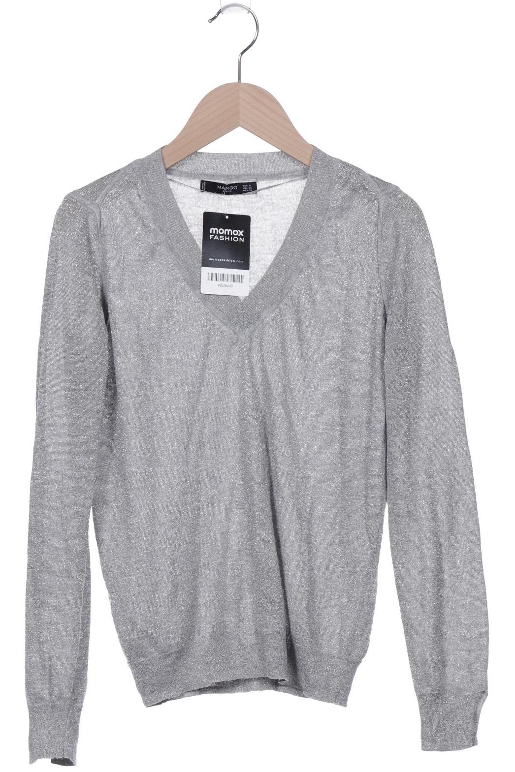 

Mango Damen Pullover, silber, Gr. 36