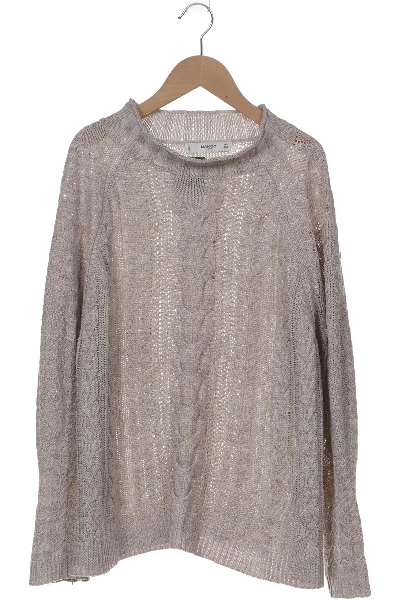 

Mango Damen Pullover, beige, Gr. 42