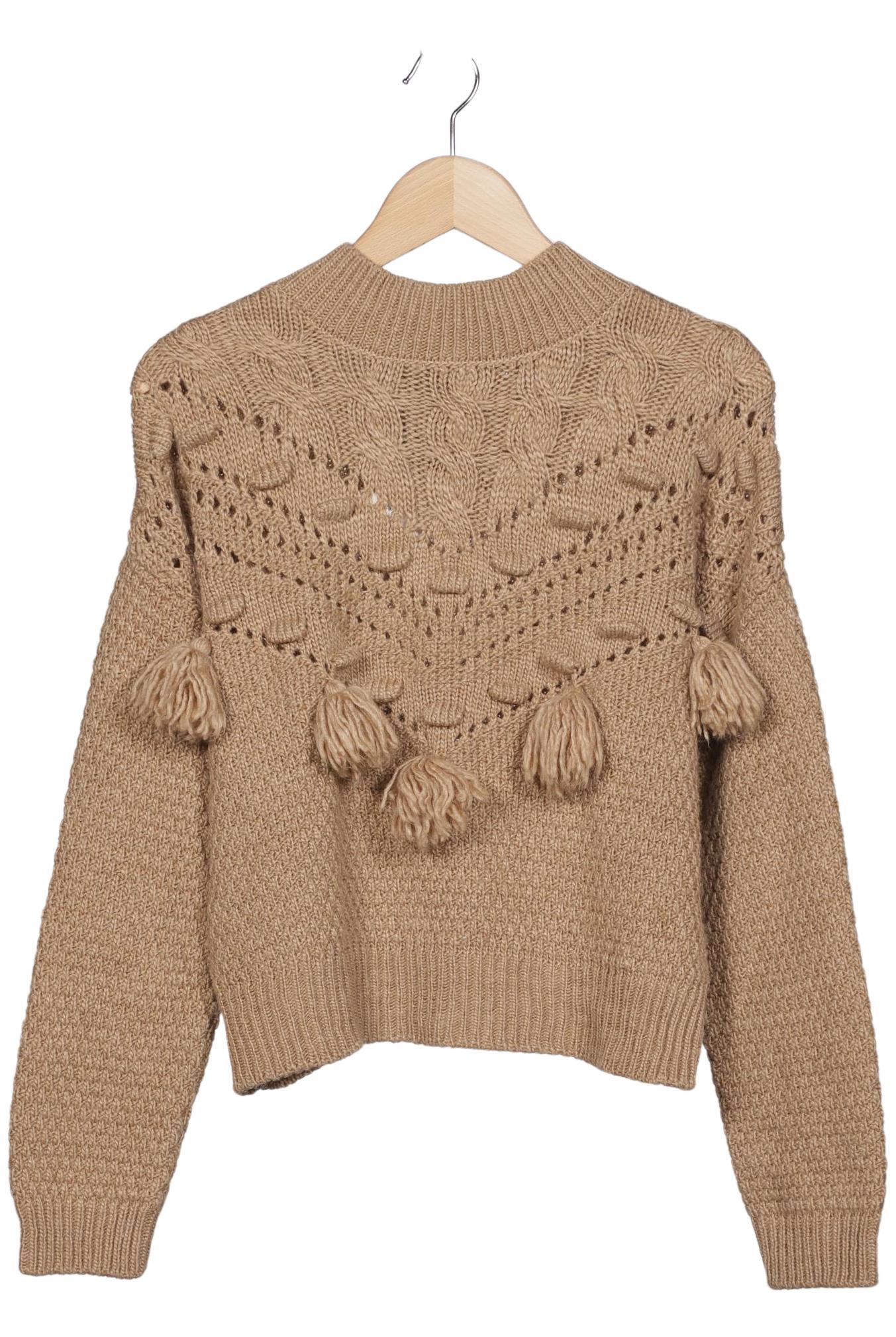 

Mango Damen Pullover, beige, Gr. 34