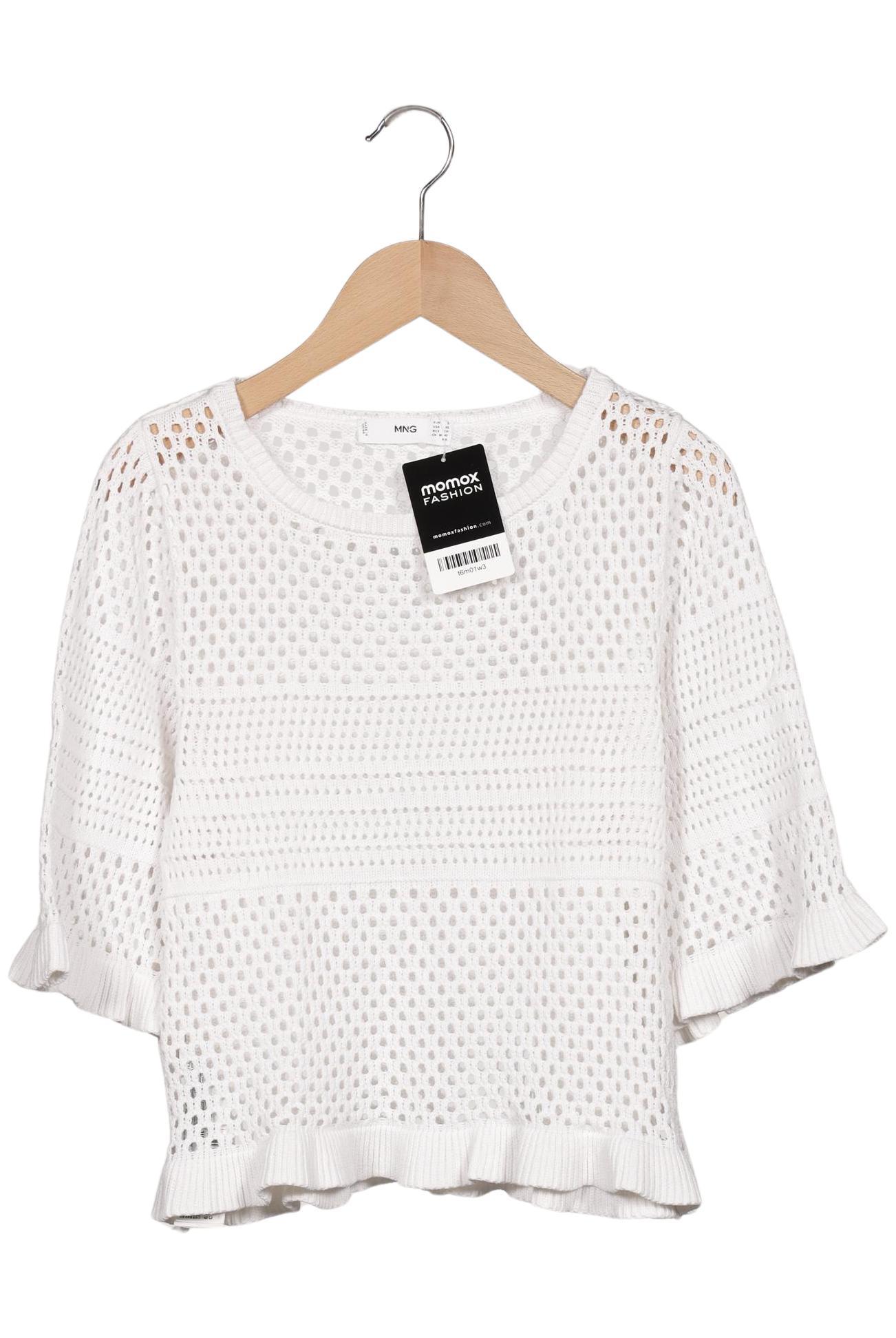 

Mango Damen Pullover, weiß, Gr. 36