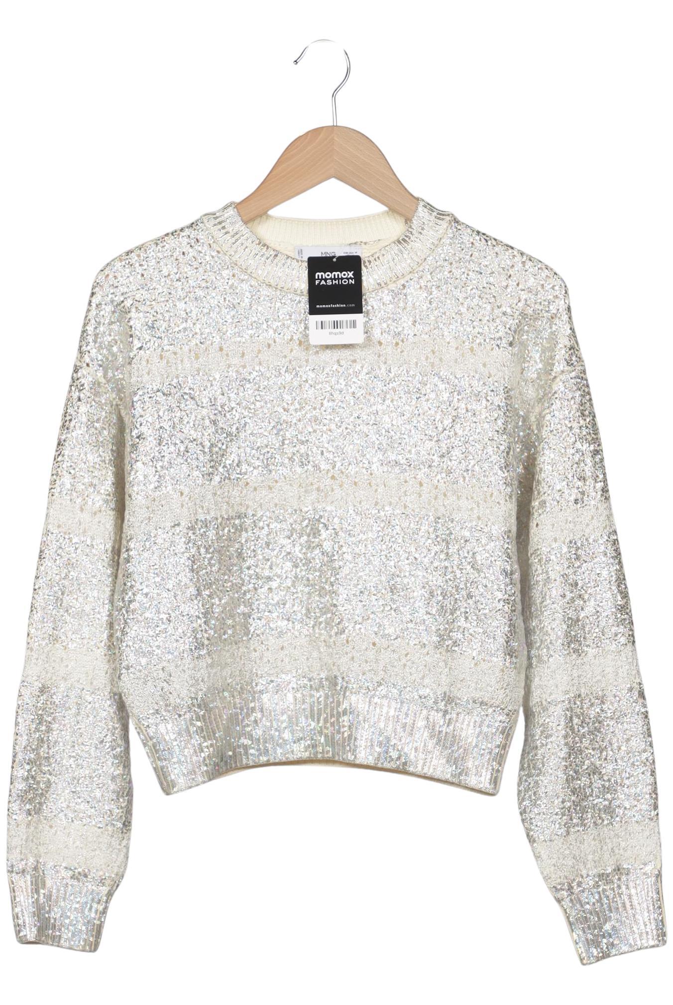 

Mango Damen Pullover, silber, Gr. 38