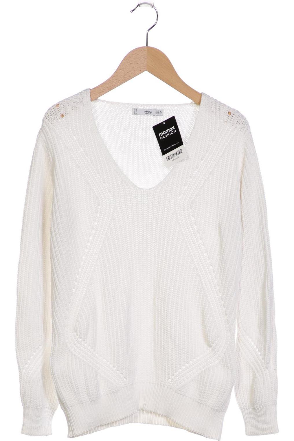 

Mango Damen Pullover, weiß, Gr. 36