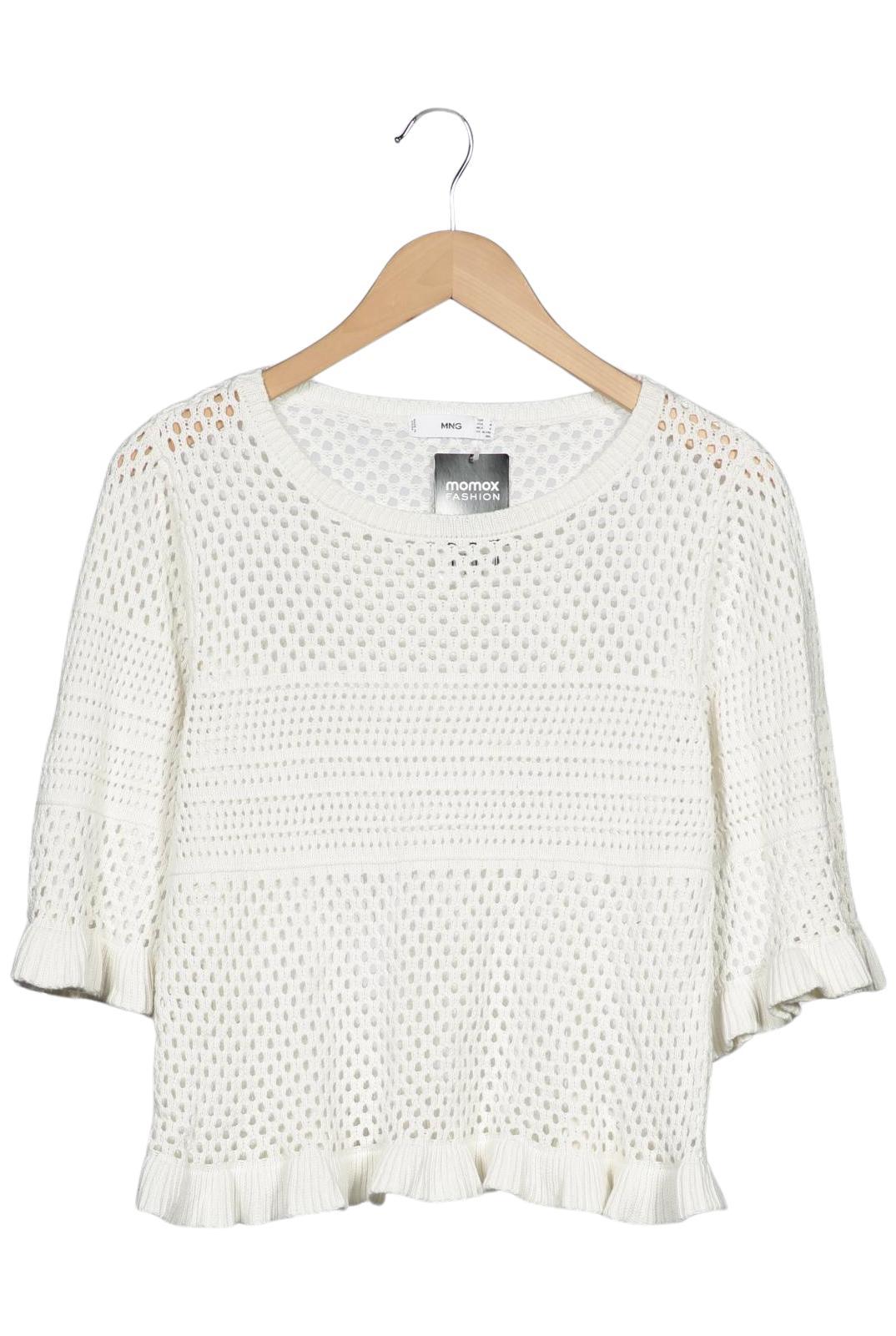 

Mango Damen Pullover, weiß, Gr. 42