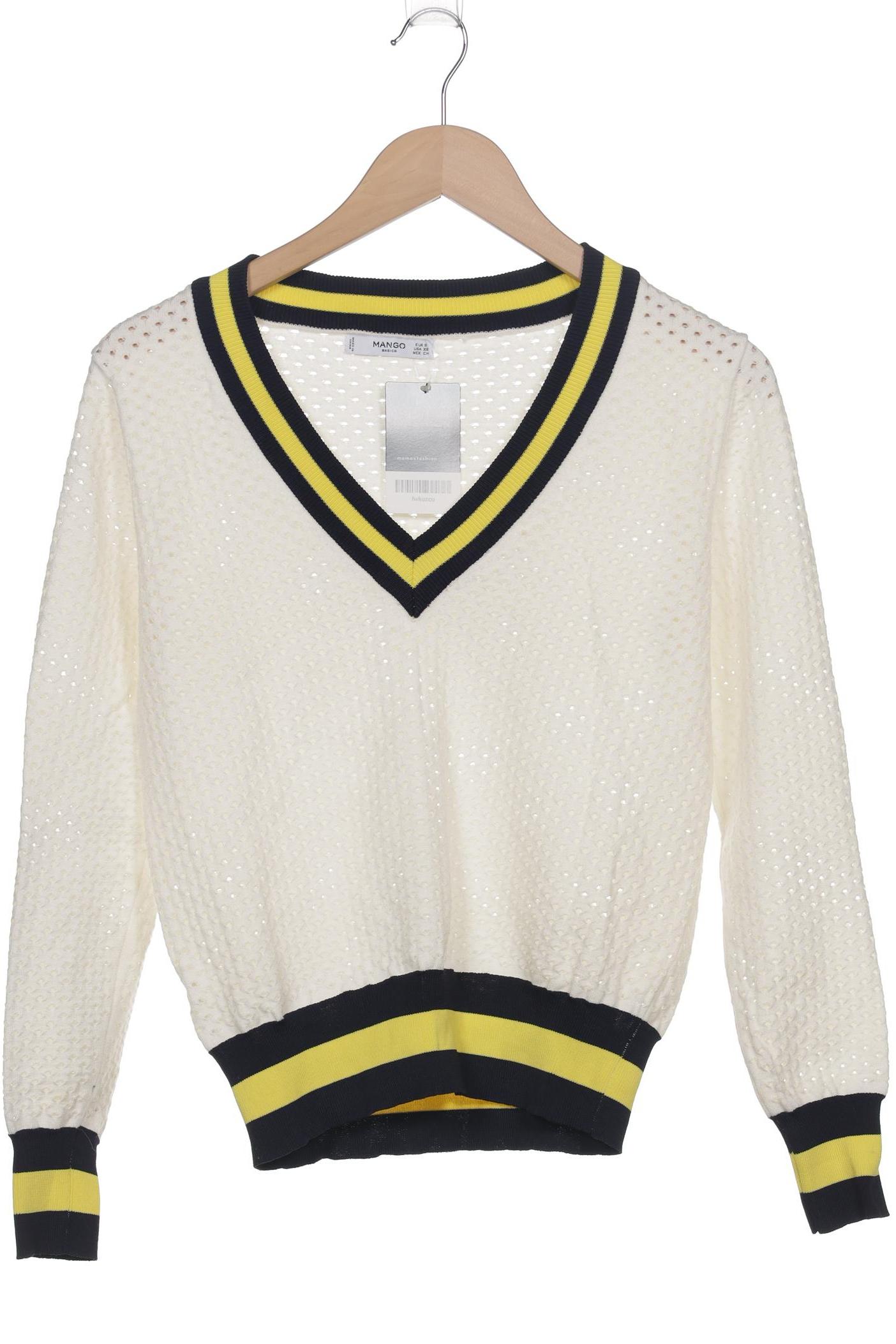 

Mango Damen Pullover, weiß, Gr. 36