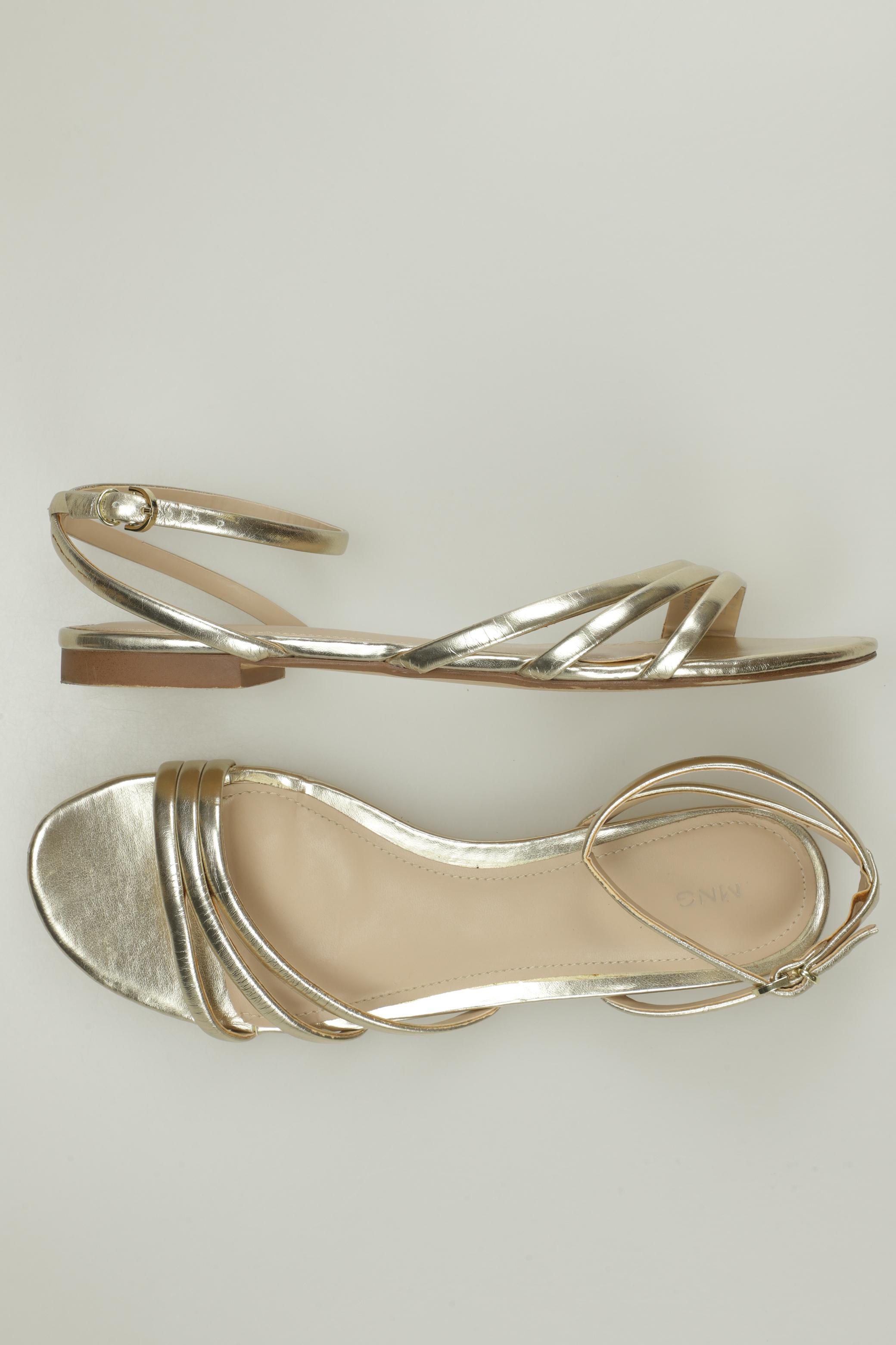 

Mango Damen Sandale, gold, Gr. 40