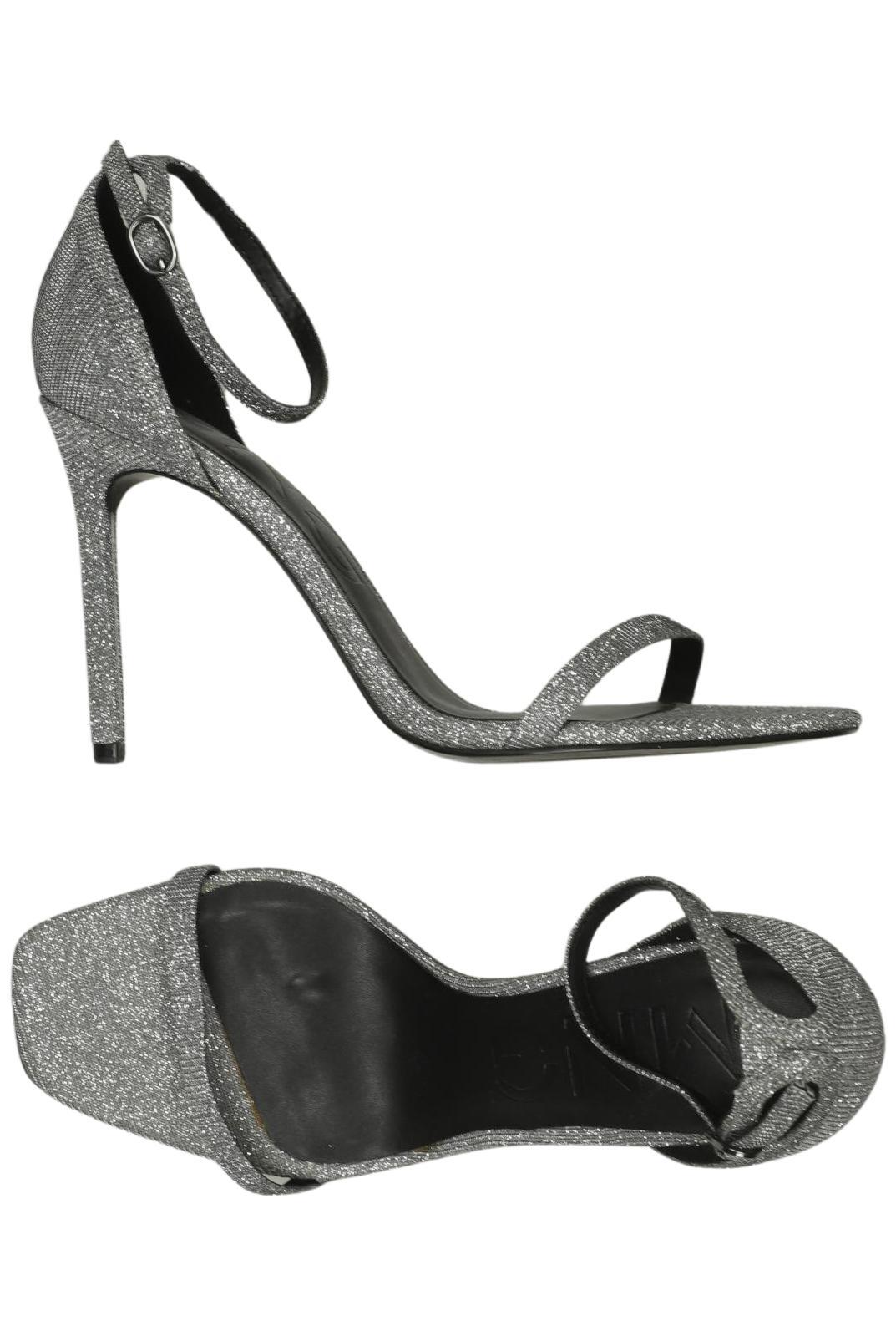 

Mango Damen Sandale, silber, Gr. 39