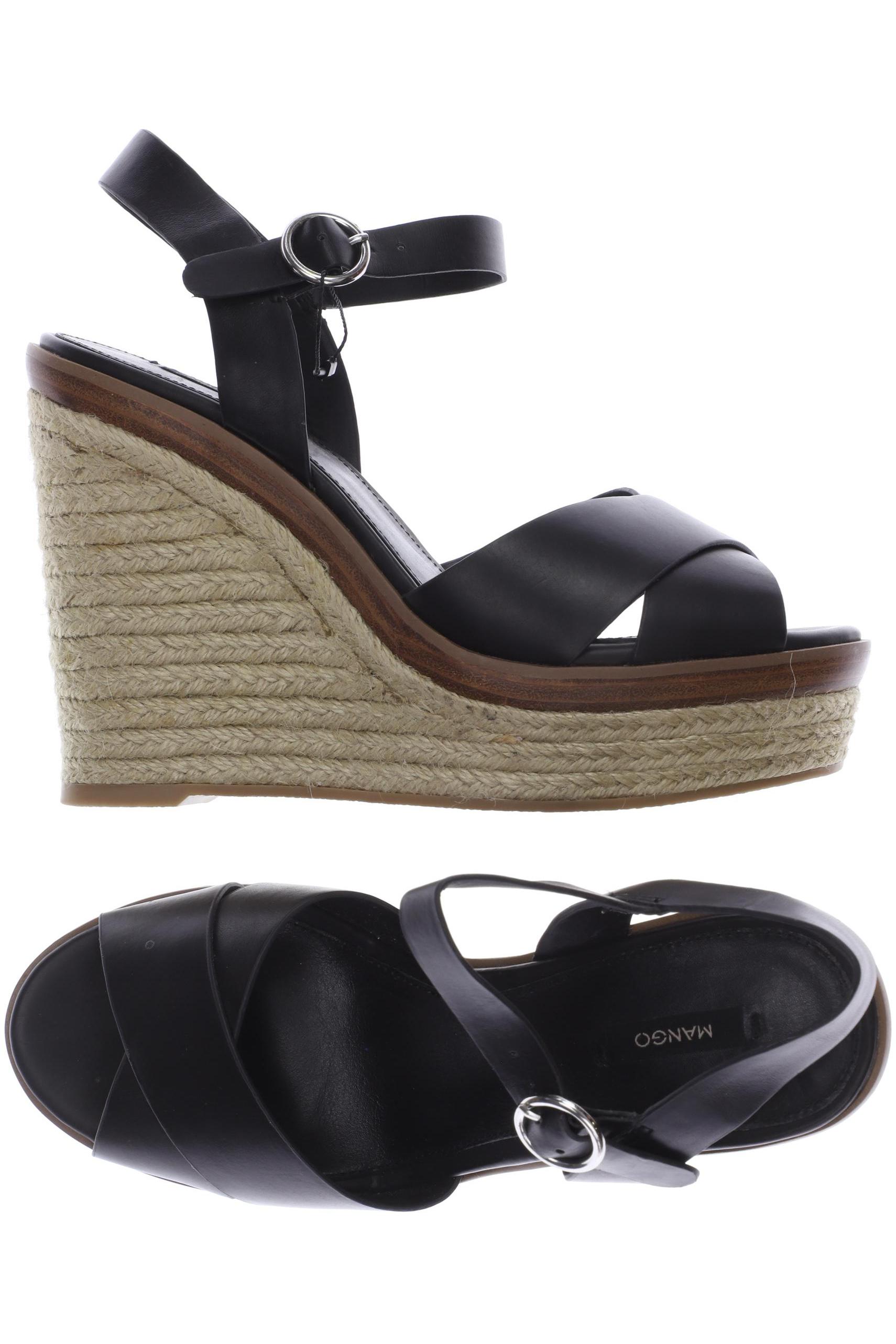 

MANGO Damen Sandale, schwarz