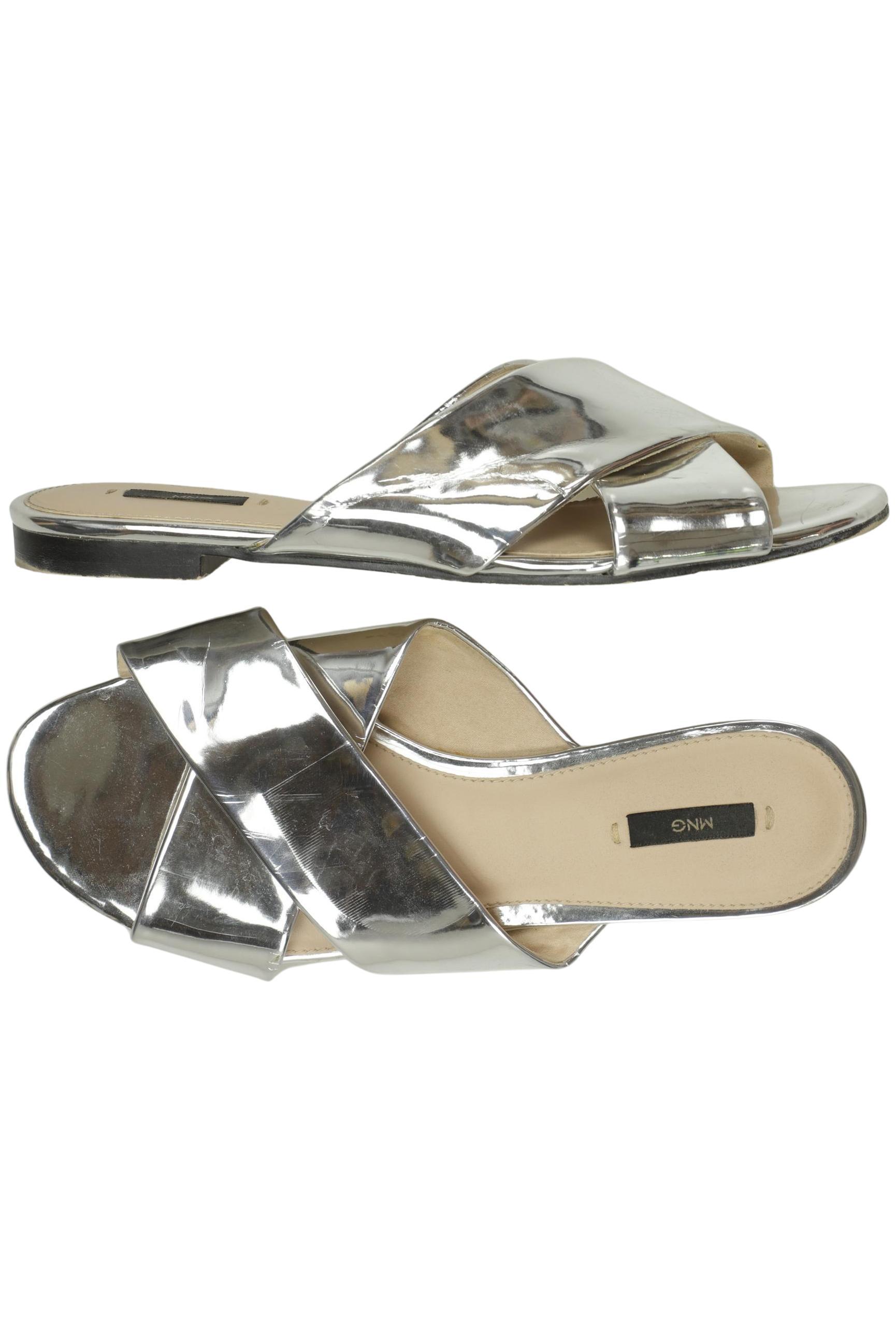 

Mango Damen Sandale, silber, Gr. 38