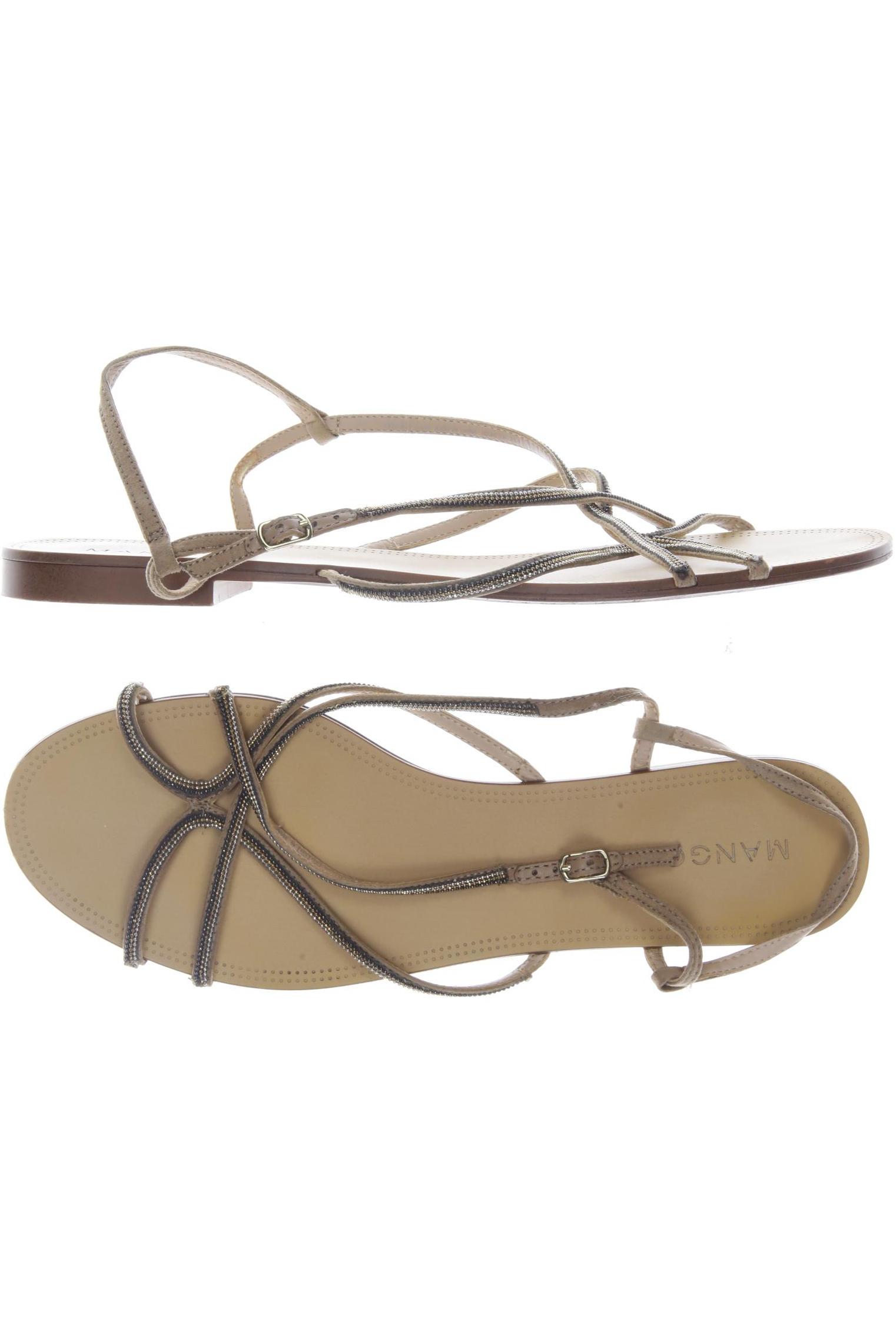 

Mango Damen Sandale, beige, Gr. 40
