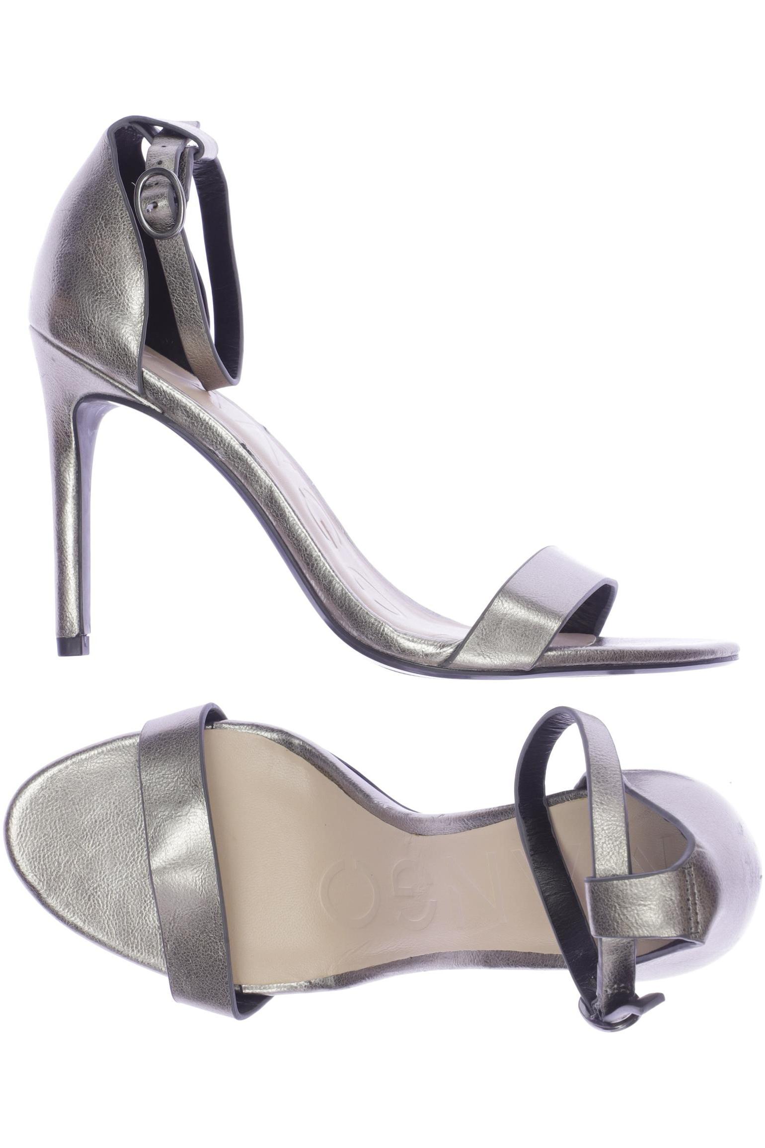 

Mango Damen Sandale, gold, Gr. 39