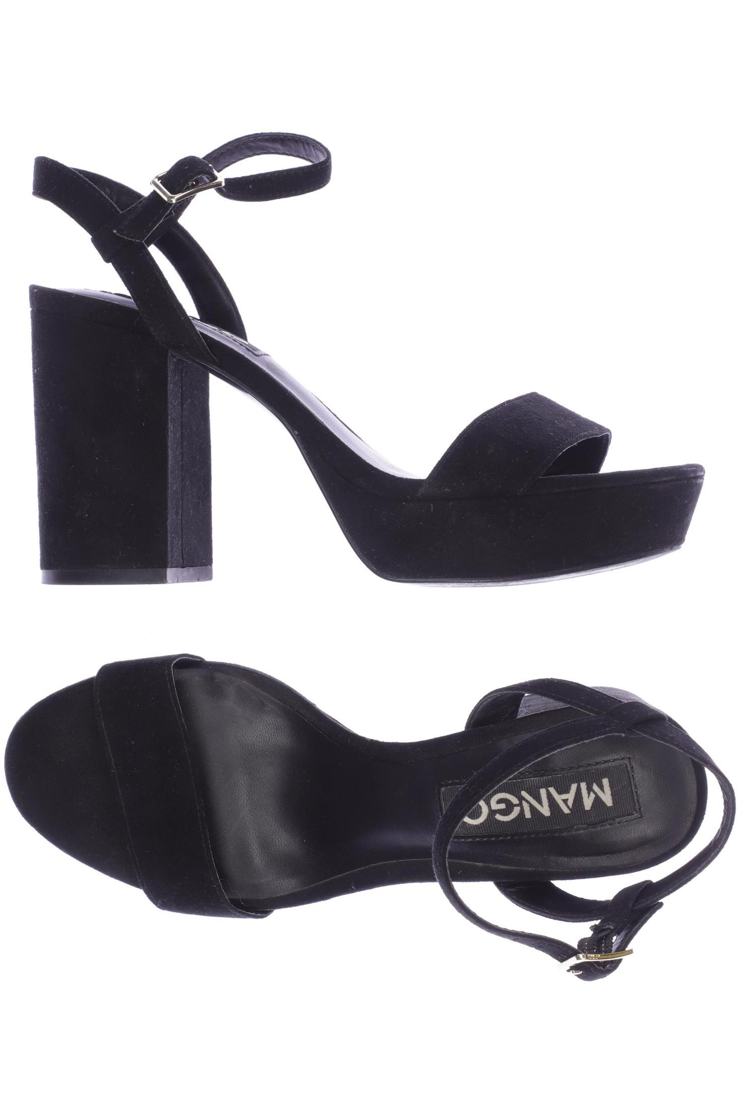 

MANGO Damen Sandale, schwarz