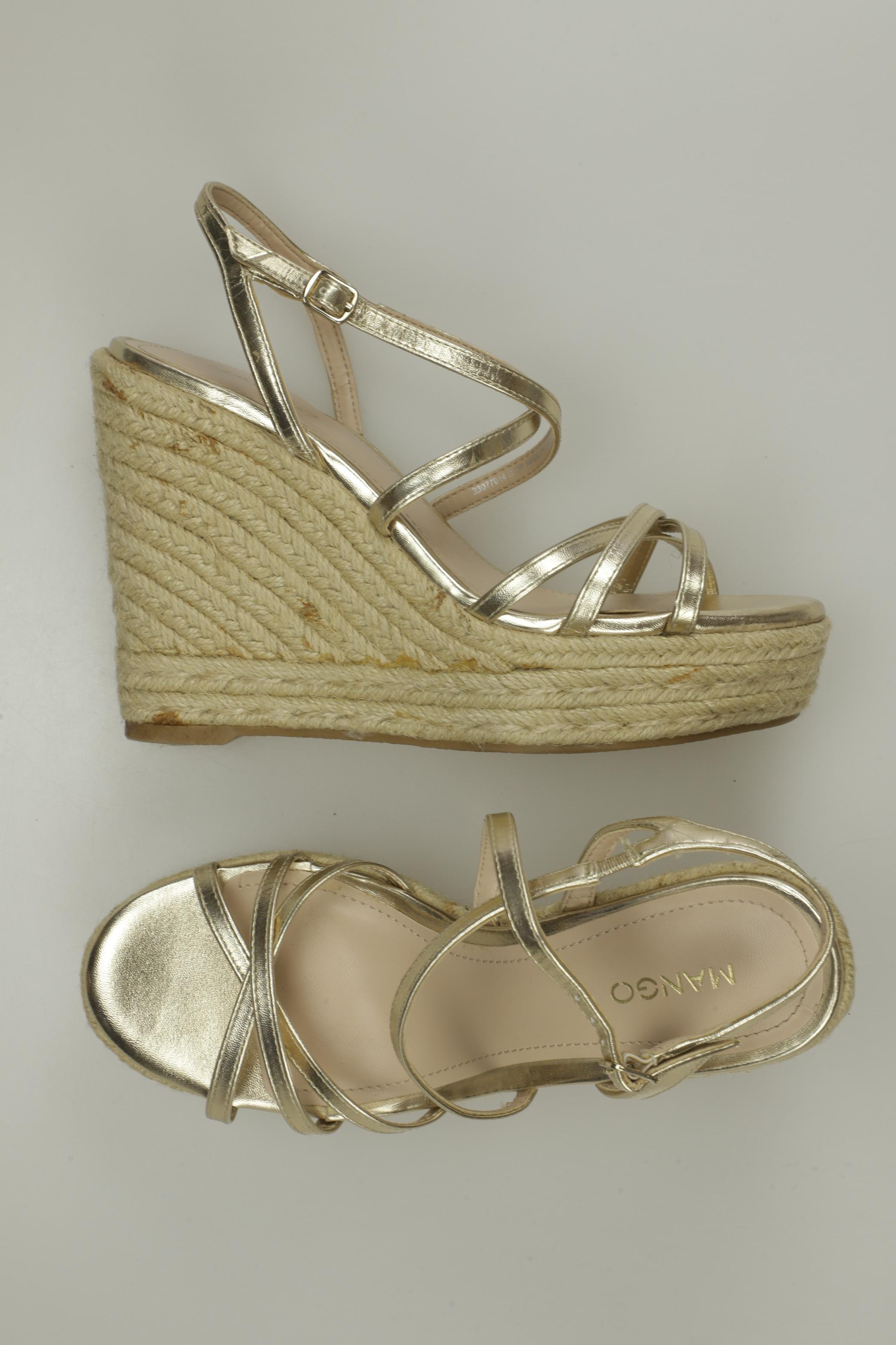 

MANGO Damen Sandale, gold