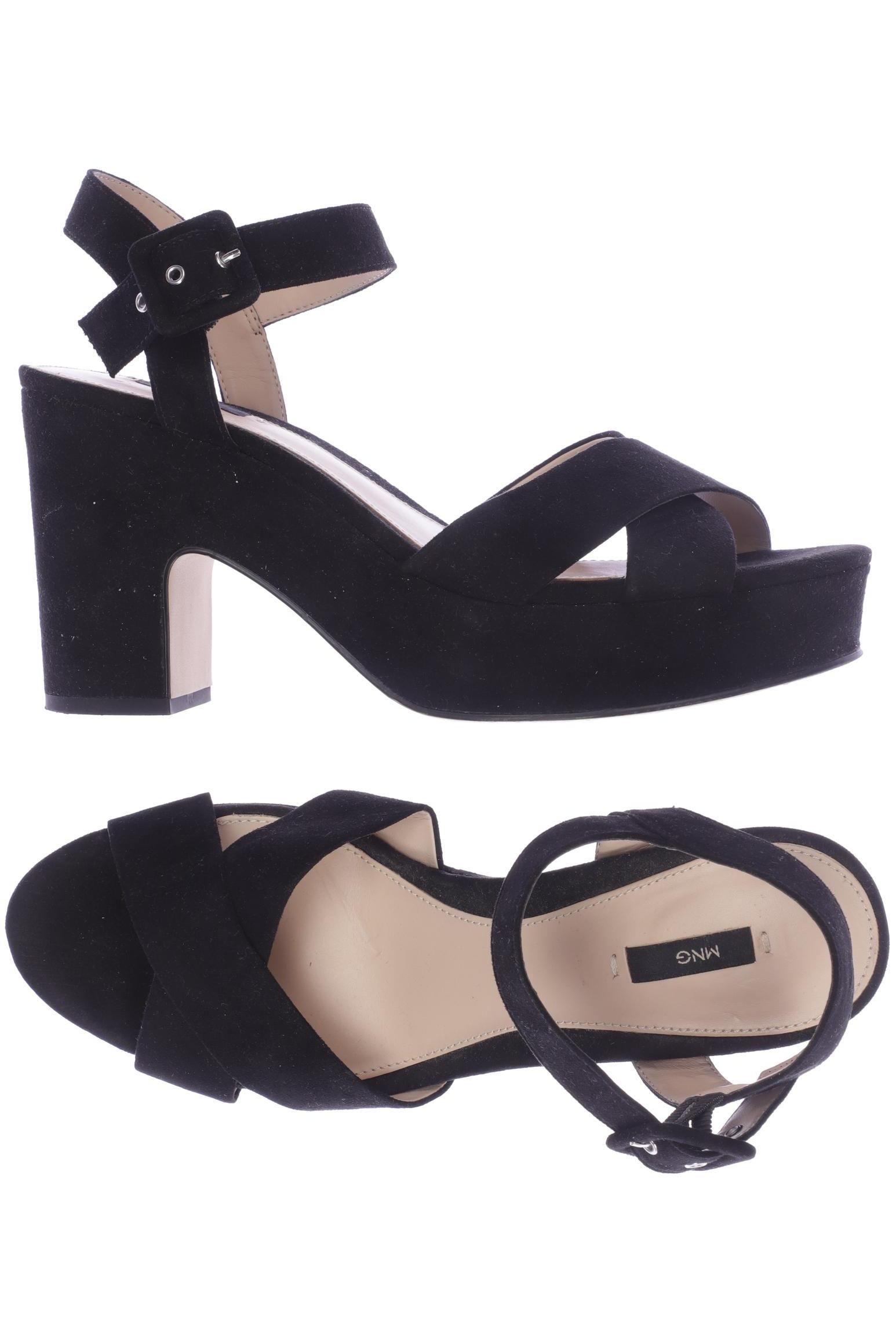 

MANGO Damen Sandale, schwarz