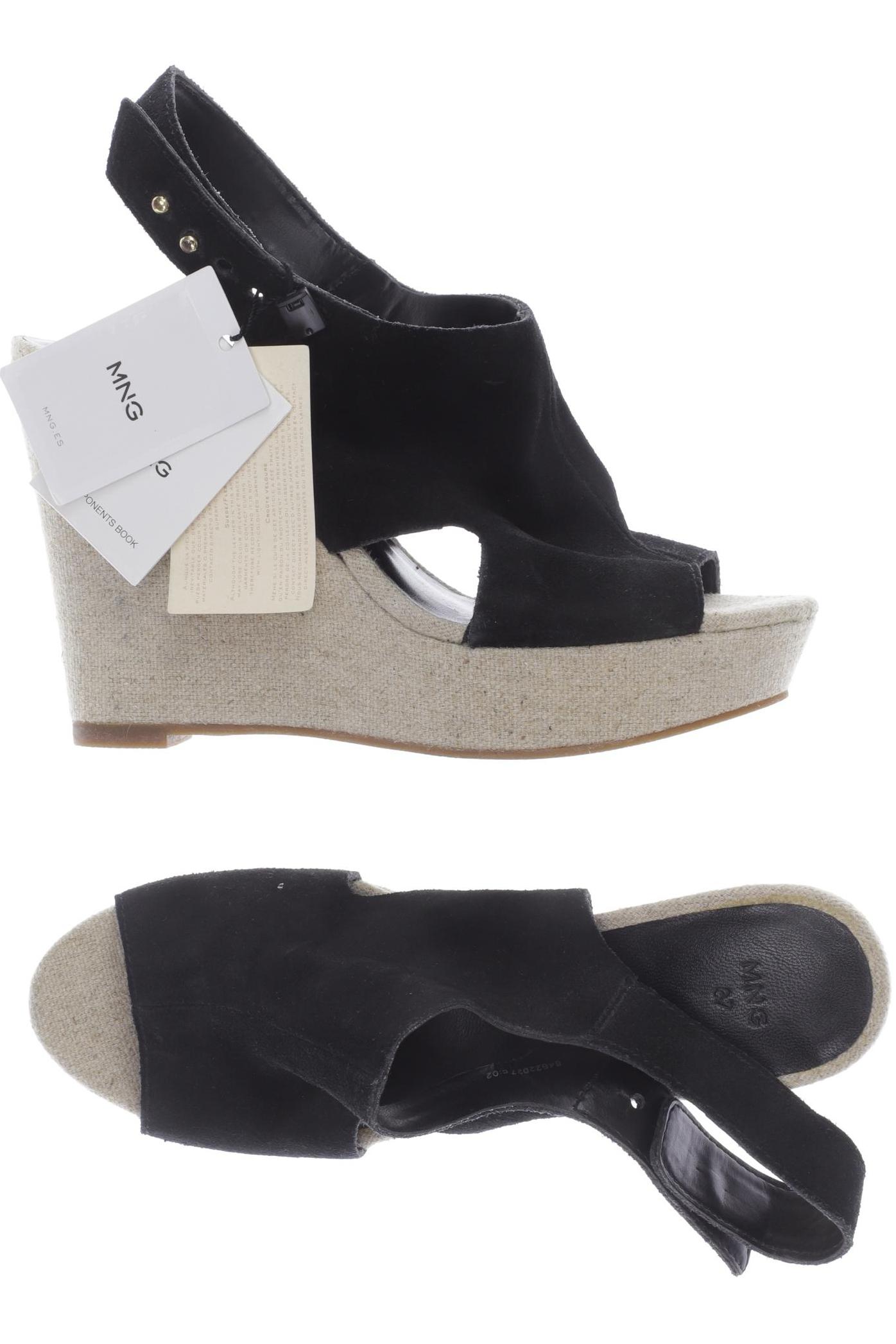 

MANGO Damen Sandale, schwarz