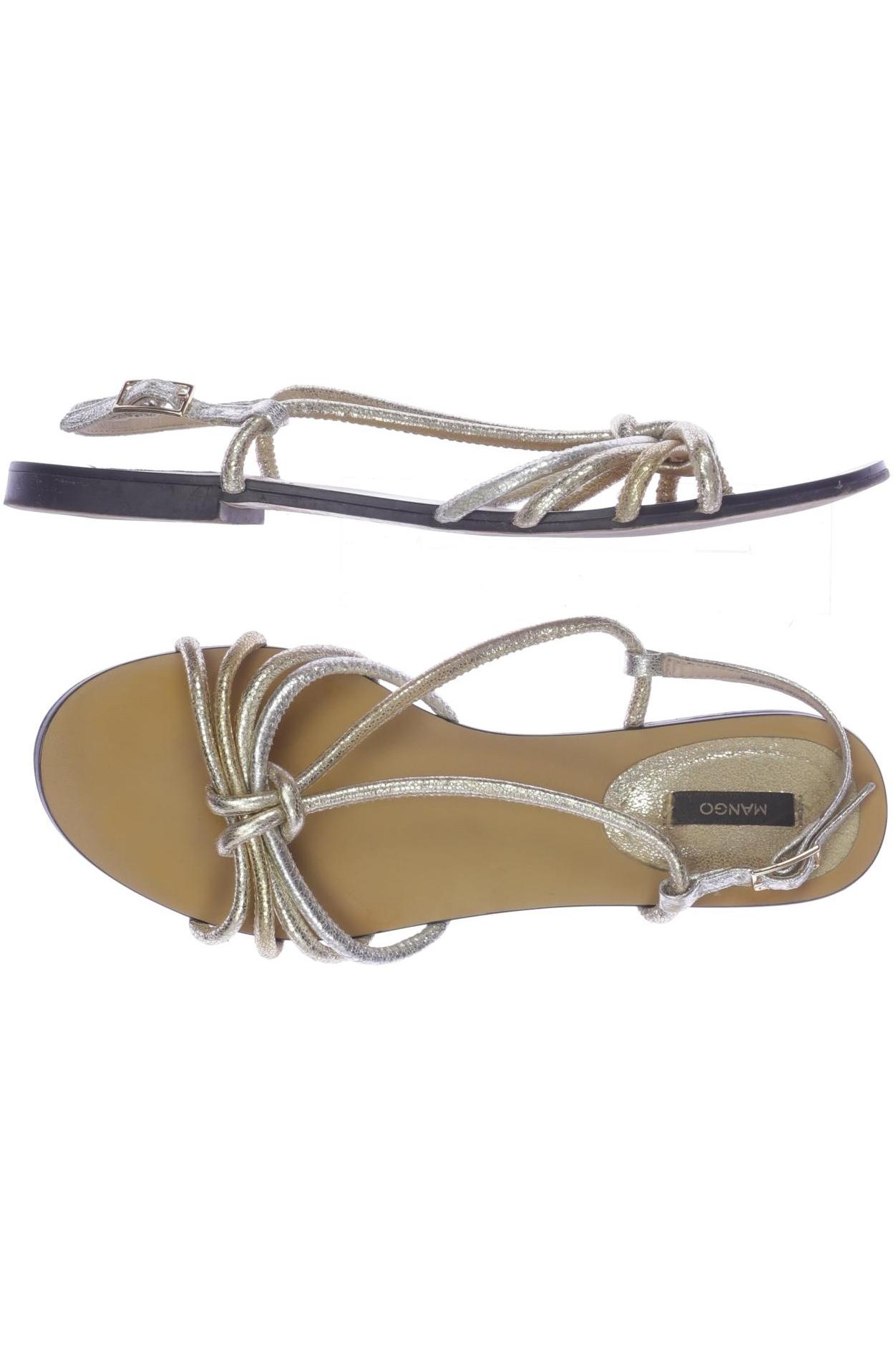 

Mango Damen Sandale, gold, Gr. 39