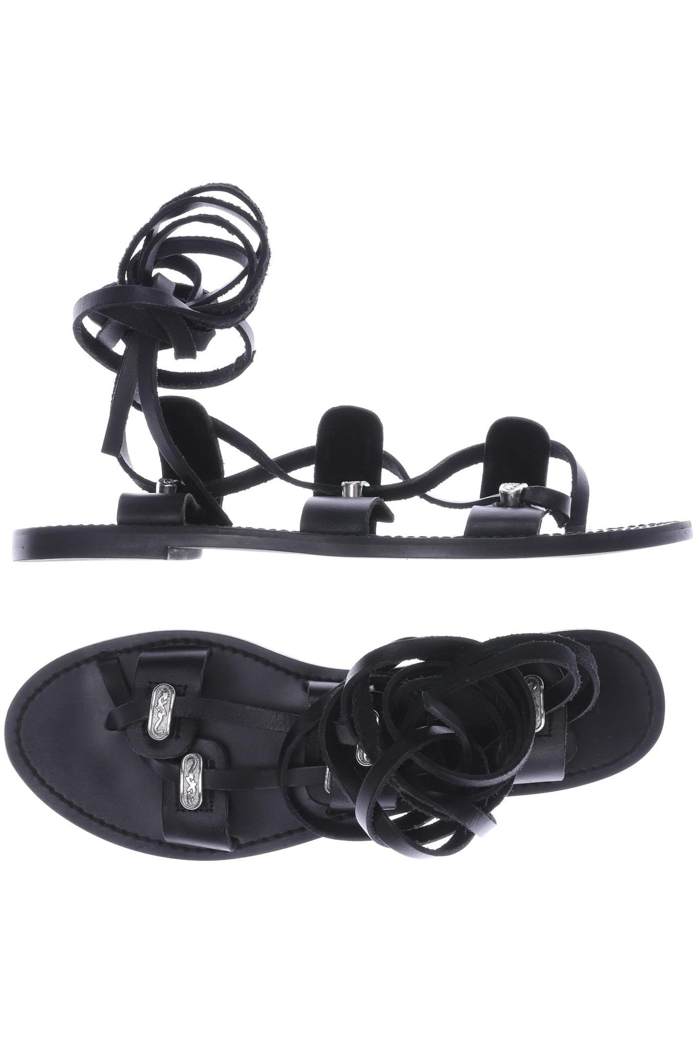 

MANGO Damen Sandale, schwarz