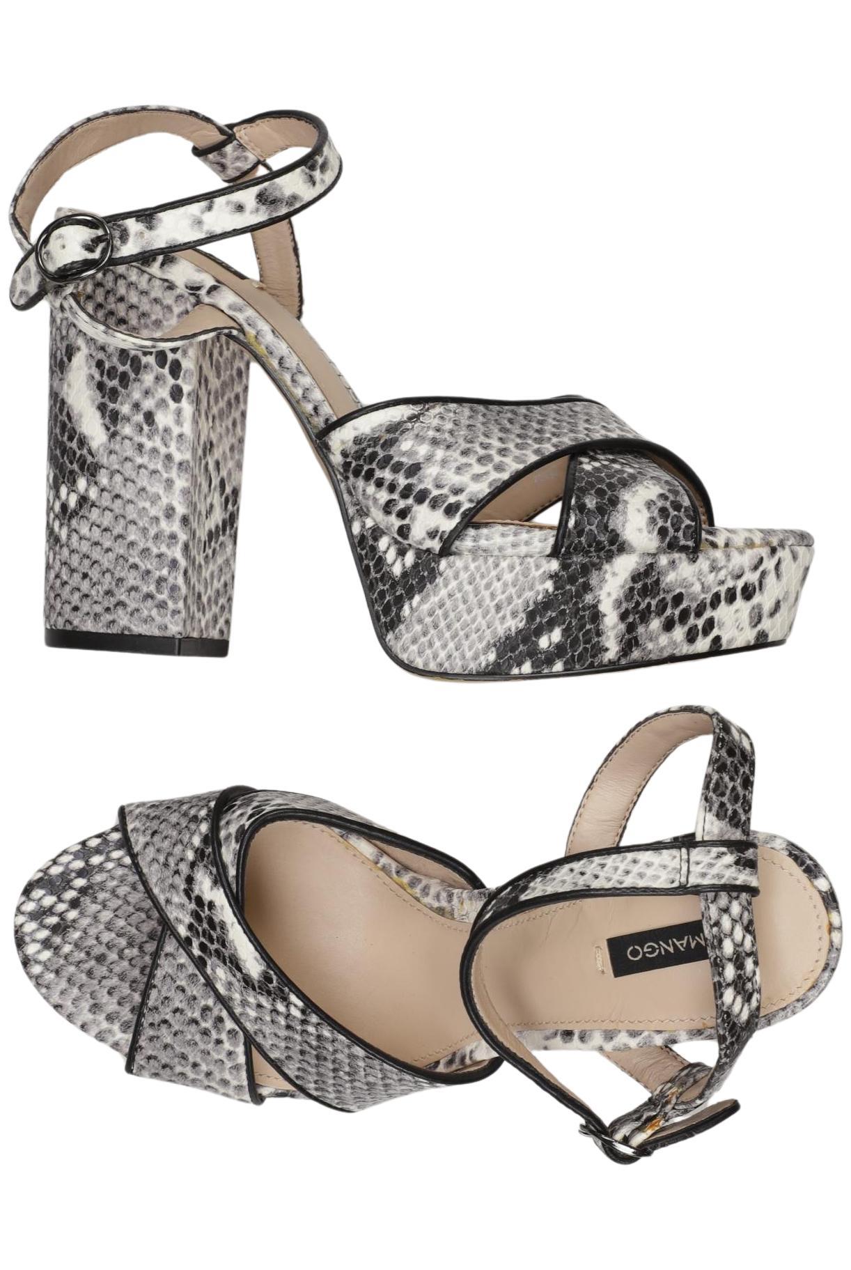 

Mango Damen Sandale, grau, Gr. 37
