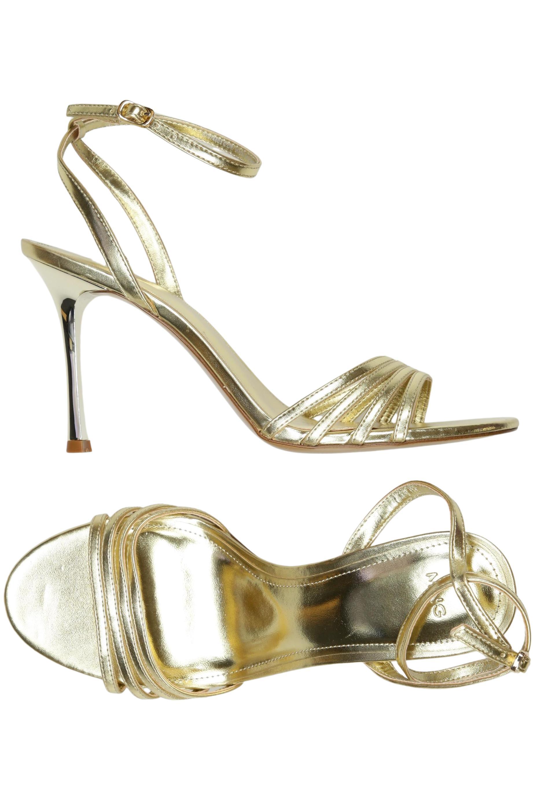 

Mango Damen Sandale, gold, Gr. 41